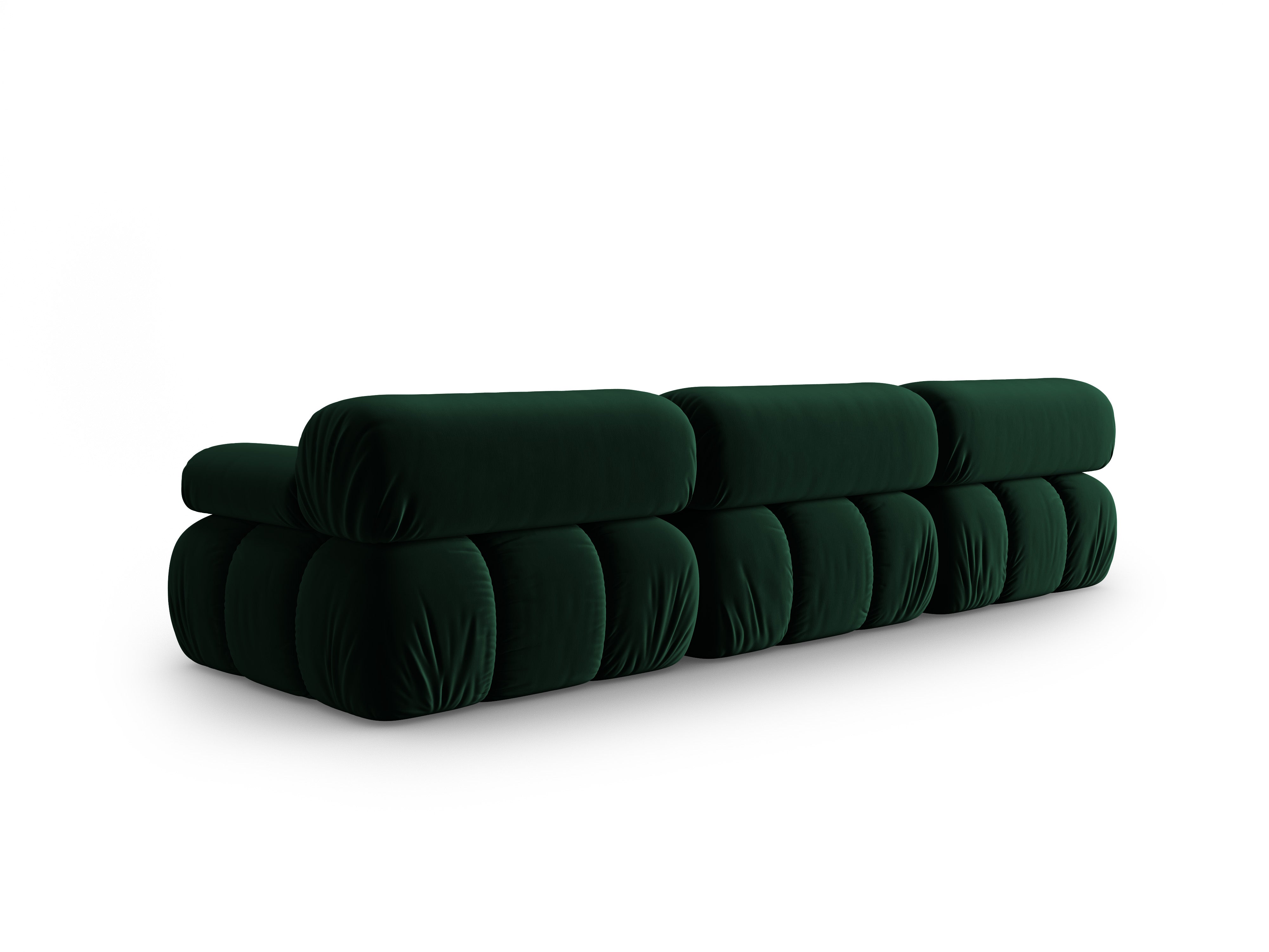 CORTINA 3-Seater Velvet Sofa in Bottle Green