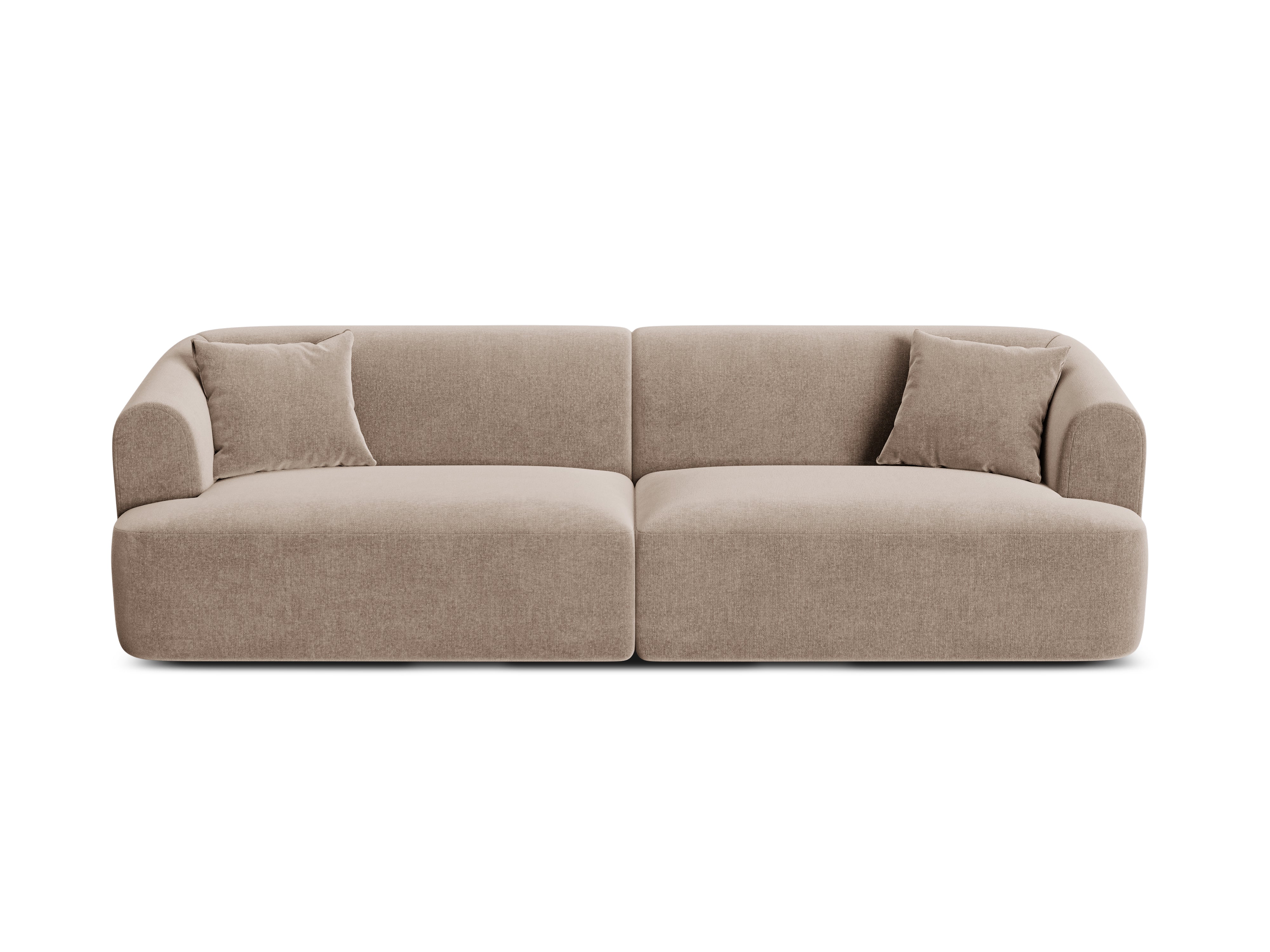Sofa aus Samt für 4 Personen CAMPI dunkelbeige