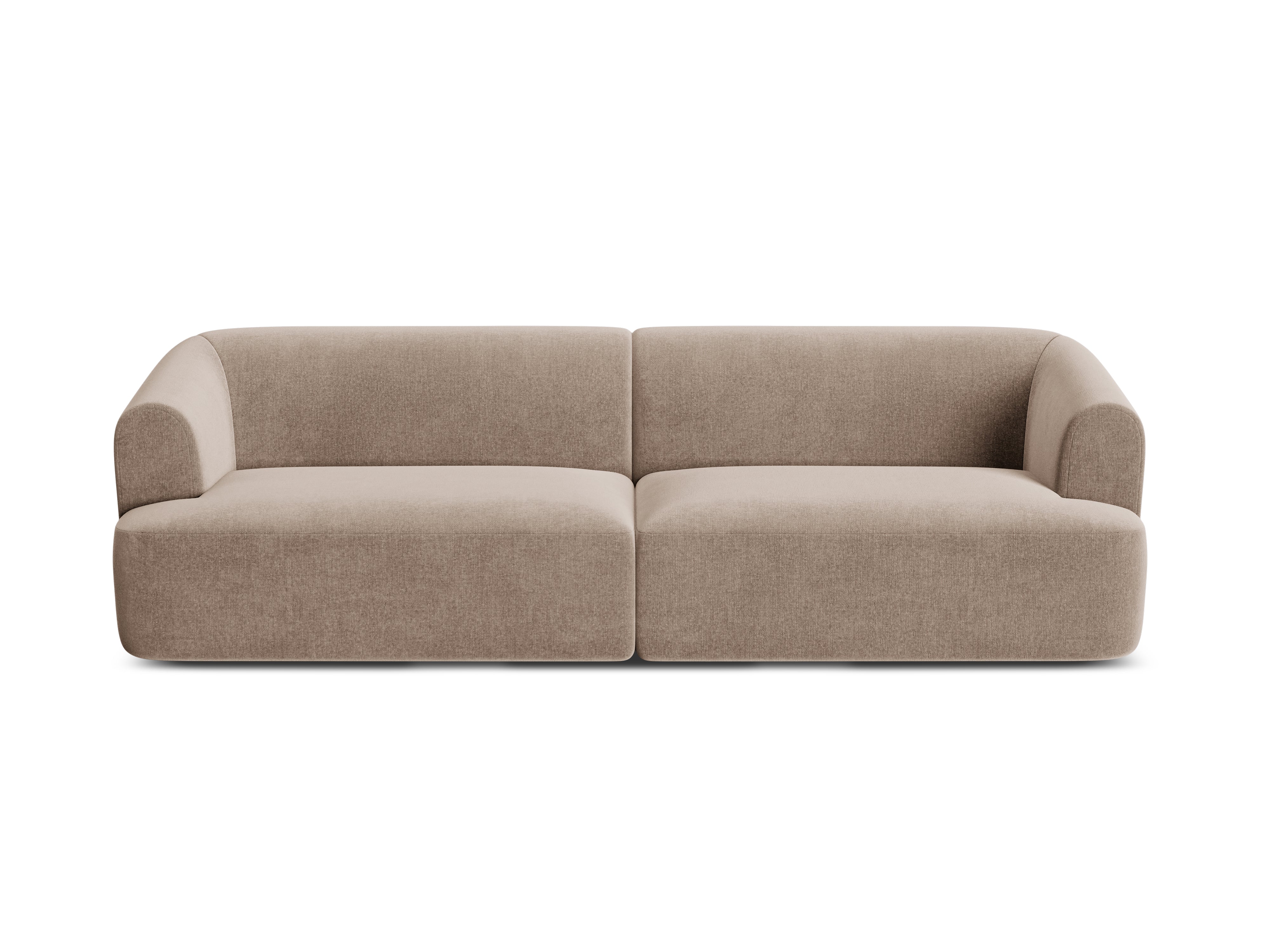 Sofa aus Samt für 4 Personen CAMPI dunkelbeige