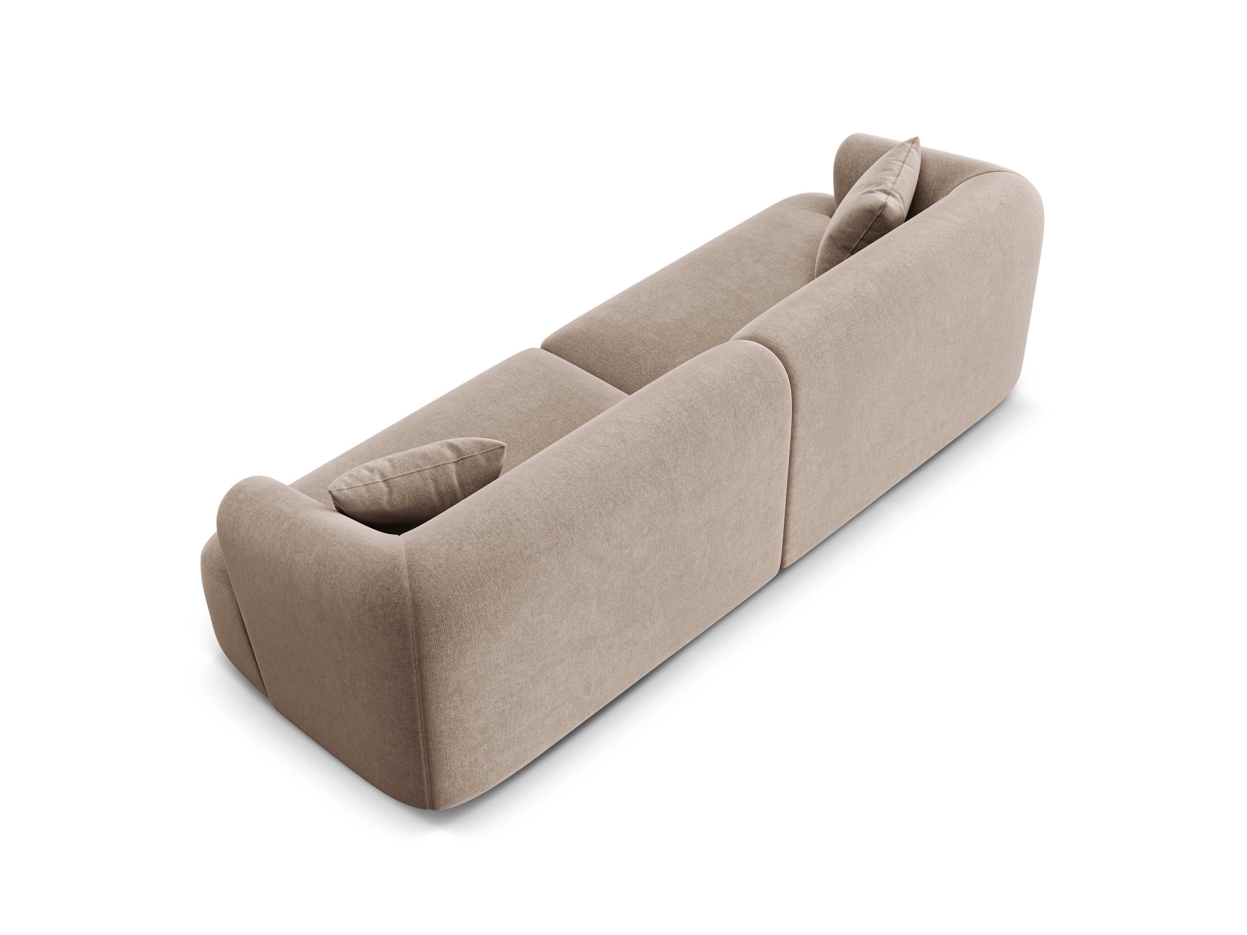 Sofa aus Samt für 4 Personen CAMPI dunkelbeige