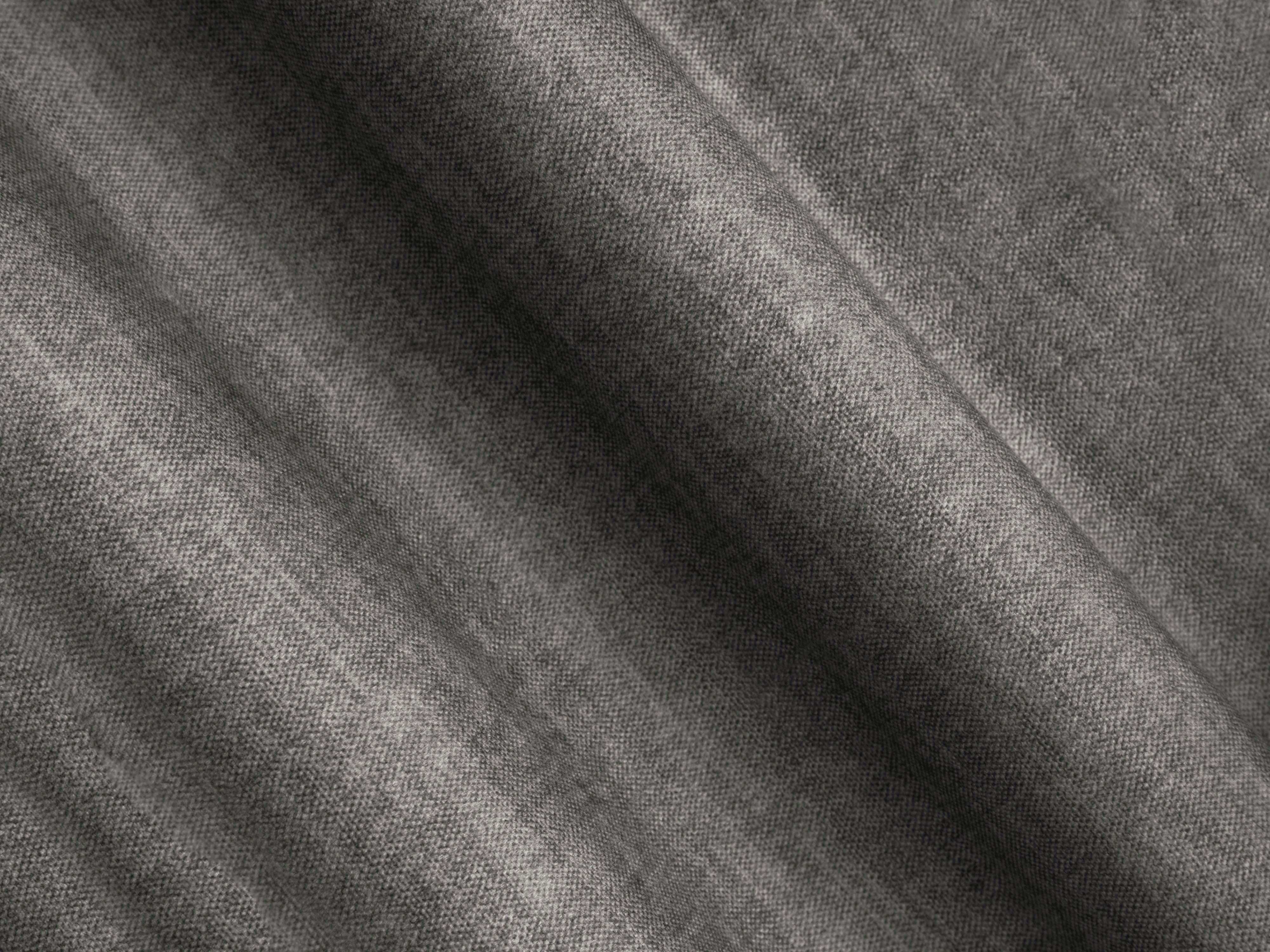 Grijze 4-persoons fluwelen bank CAMPI