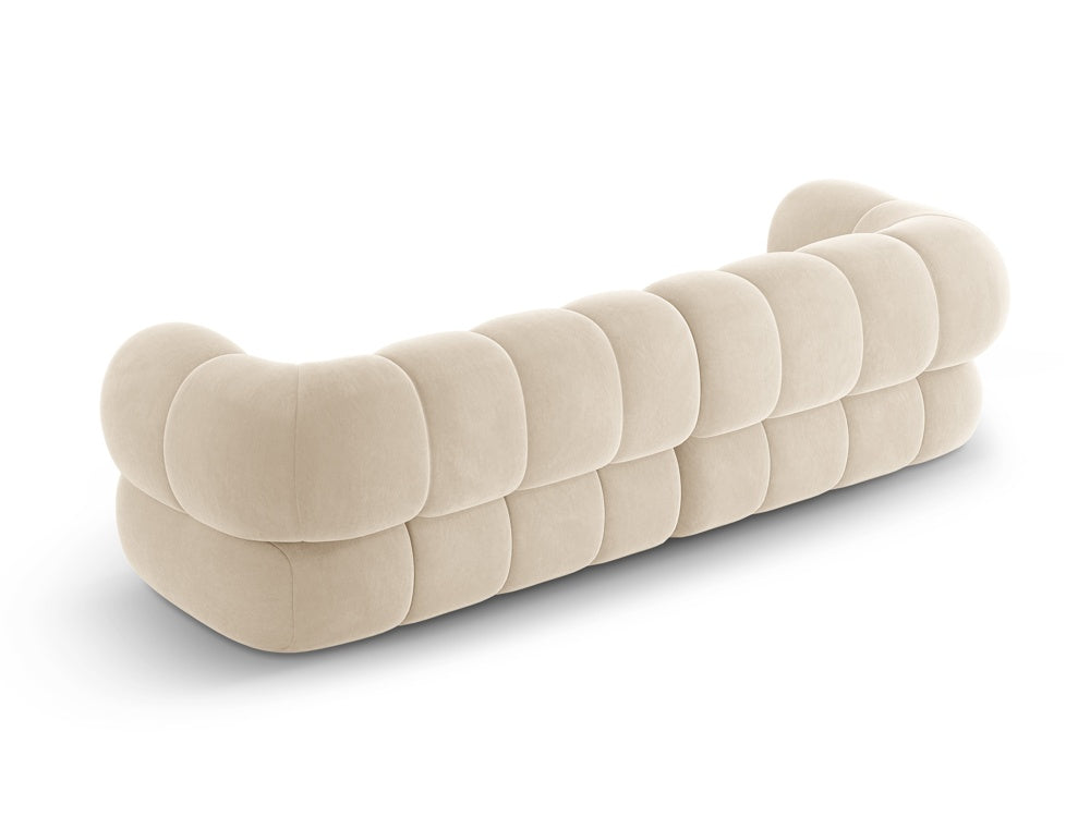Sofa van fluweel voor 4 personen KOGE beige