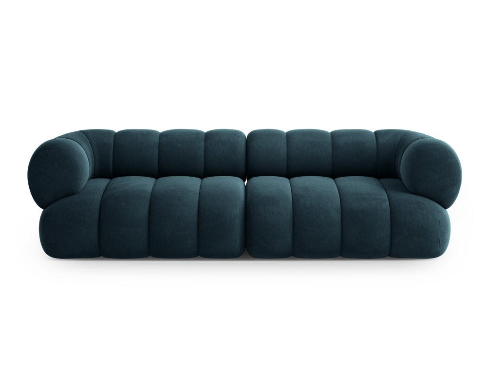 Velvet sofa for 4 people KOGE petrol