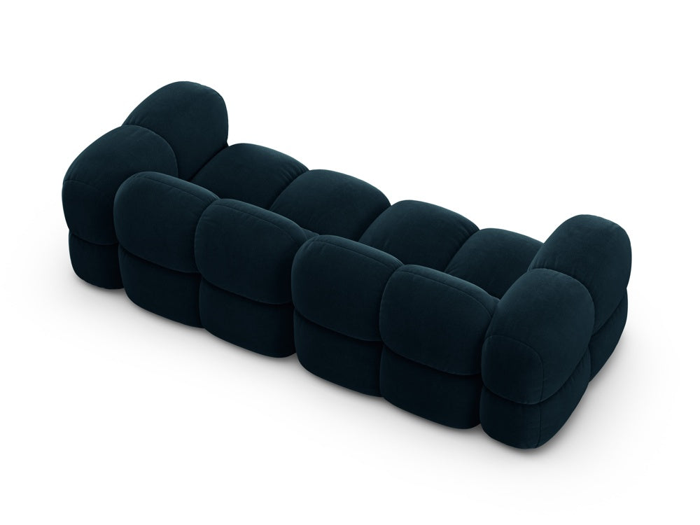 Sofa 4-persoons fluwelen LORETTO petrol