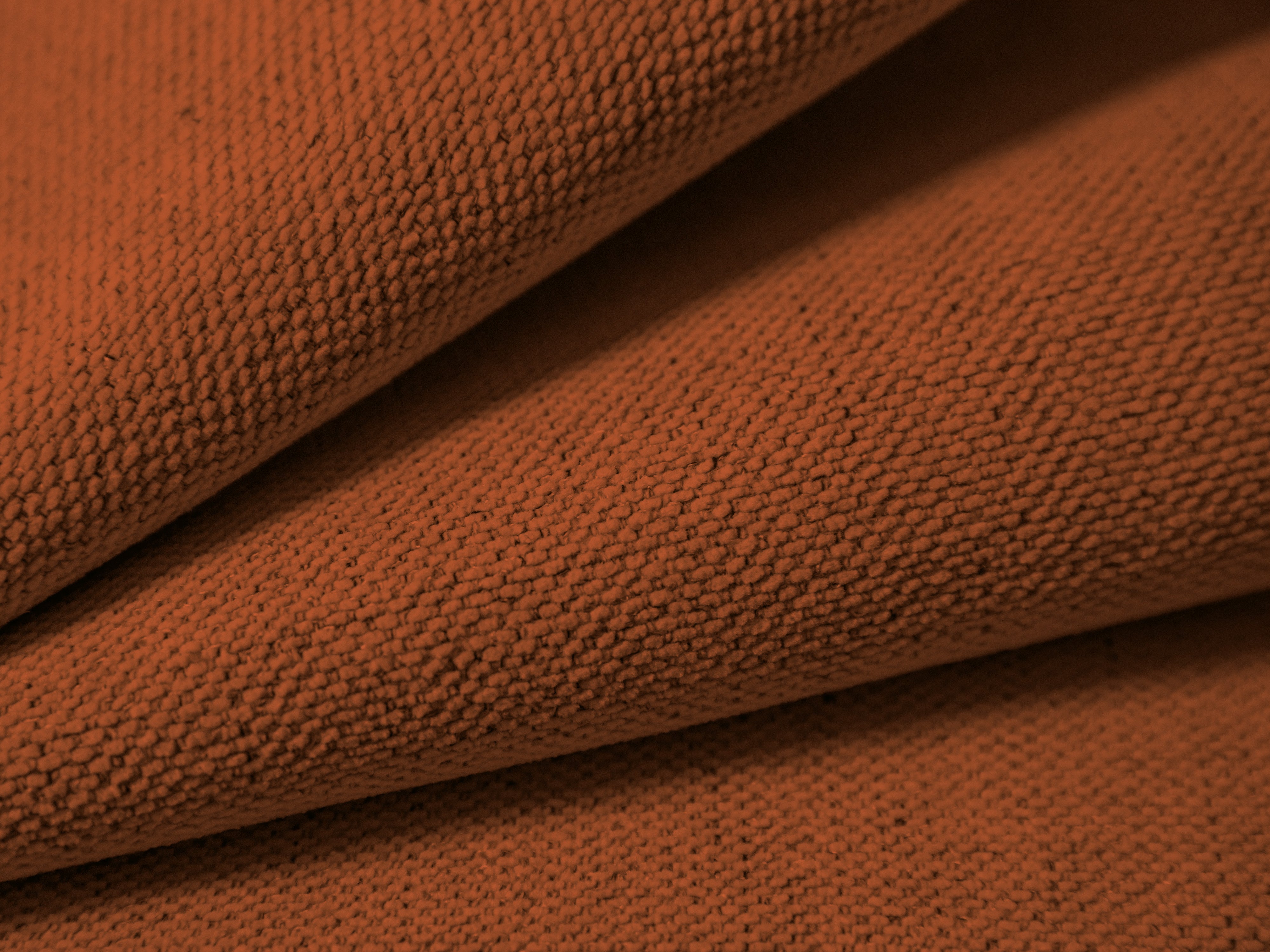 4-seater CAMPI sofa in brick chenille
