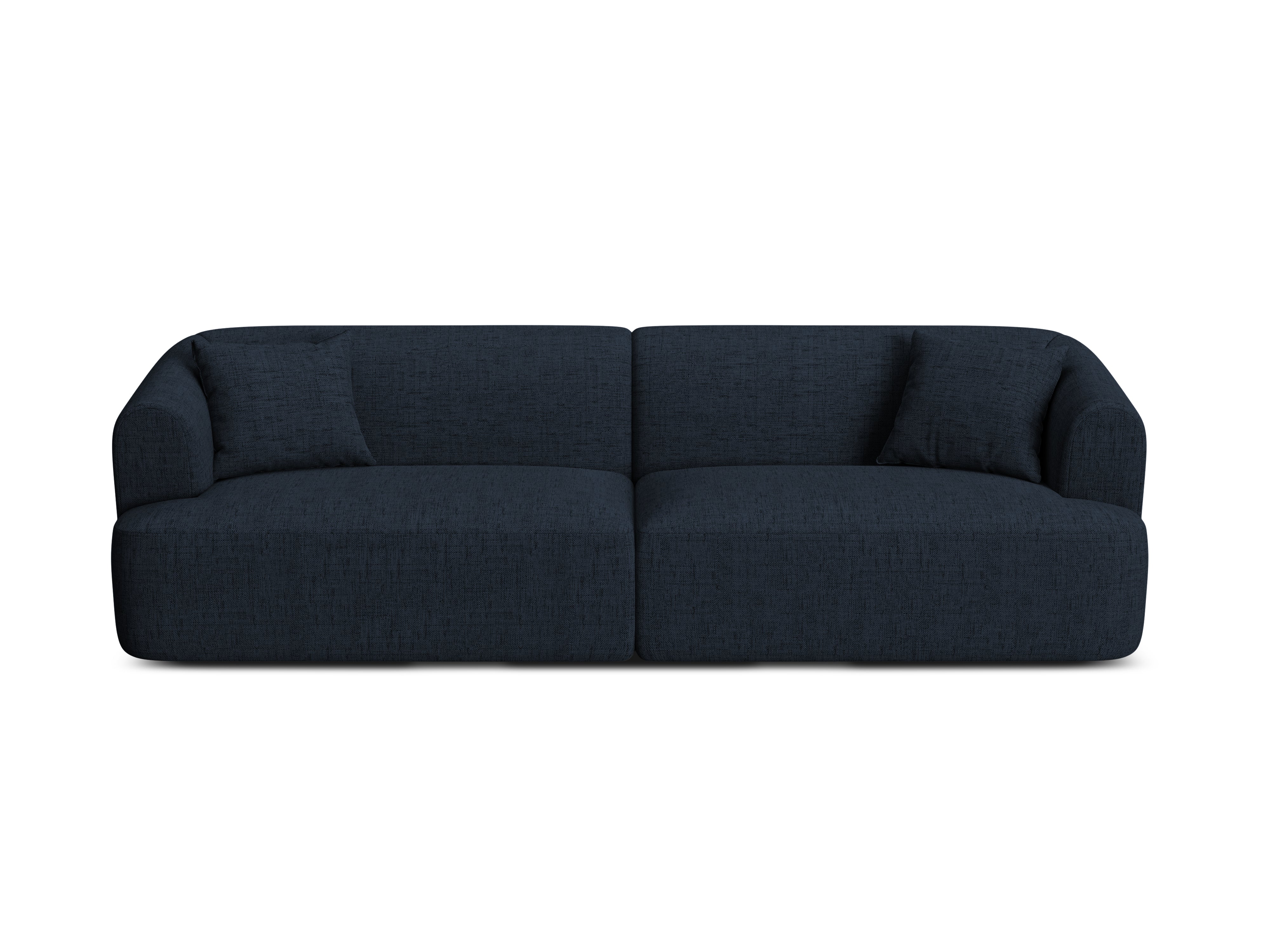 Sofa voor 4 personen CAMPI blauwe chenille