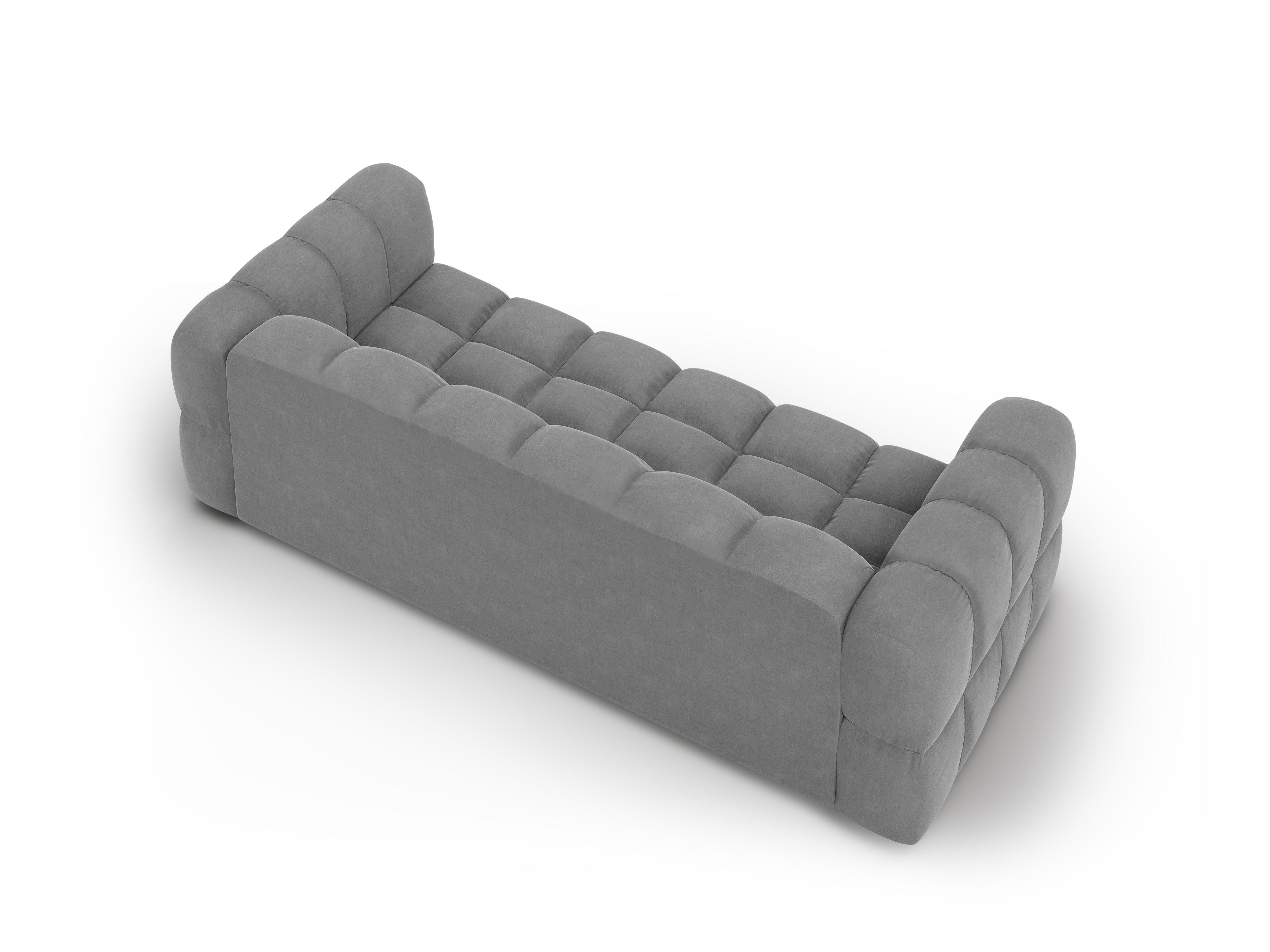 Sofa aksamitna 4-osobowa SKY jasnoszary Cosmopolitan Design Eye on Design
