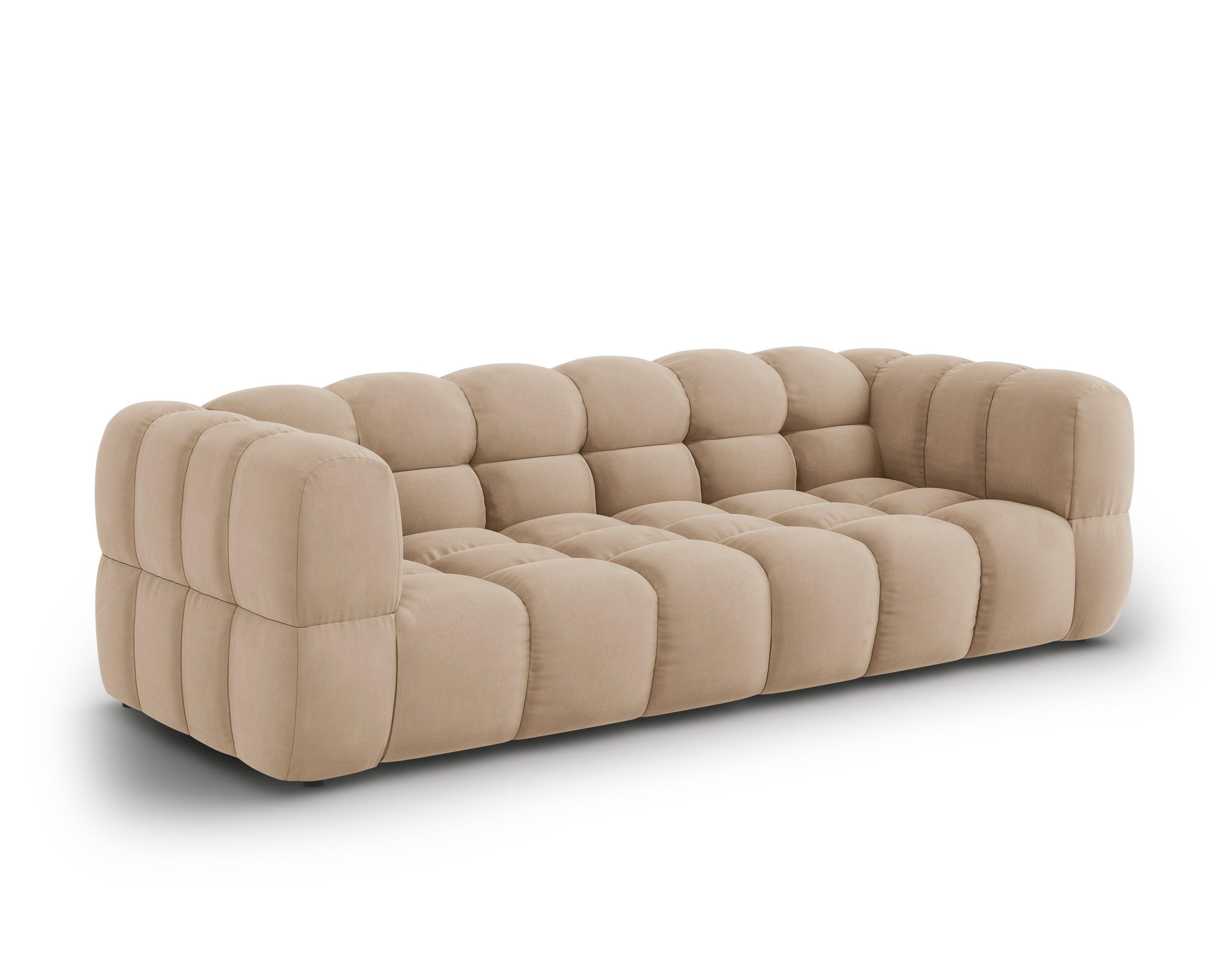 Sofa aksamitna 4-osobowa SKY piaskowy Cosmopolitan Design Eye on Design