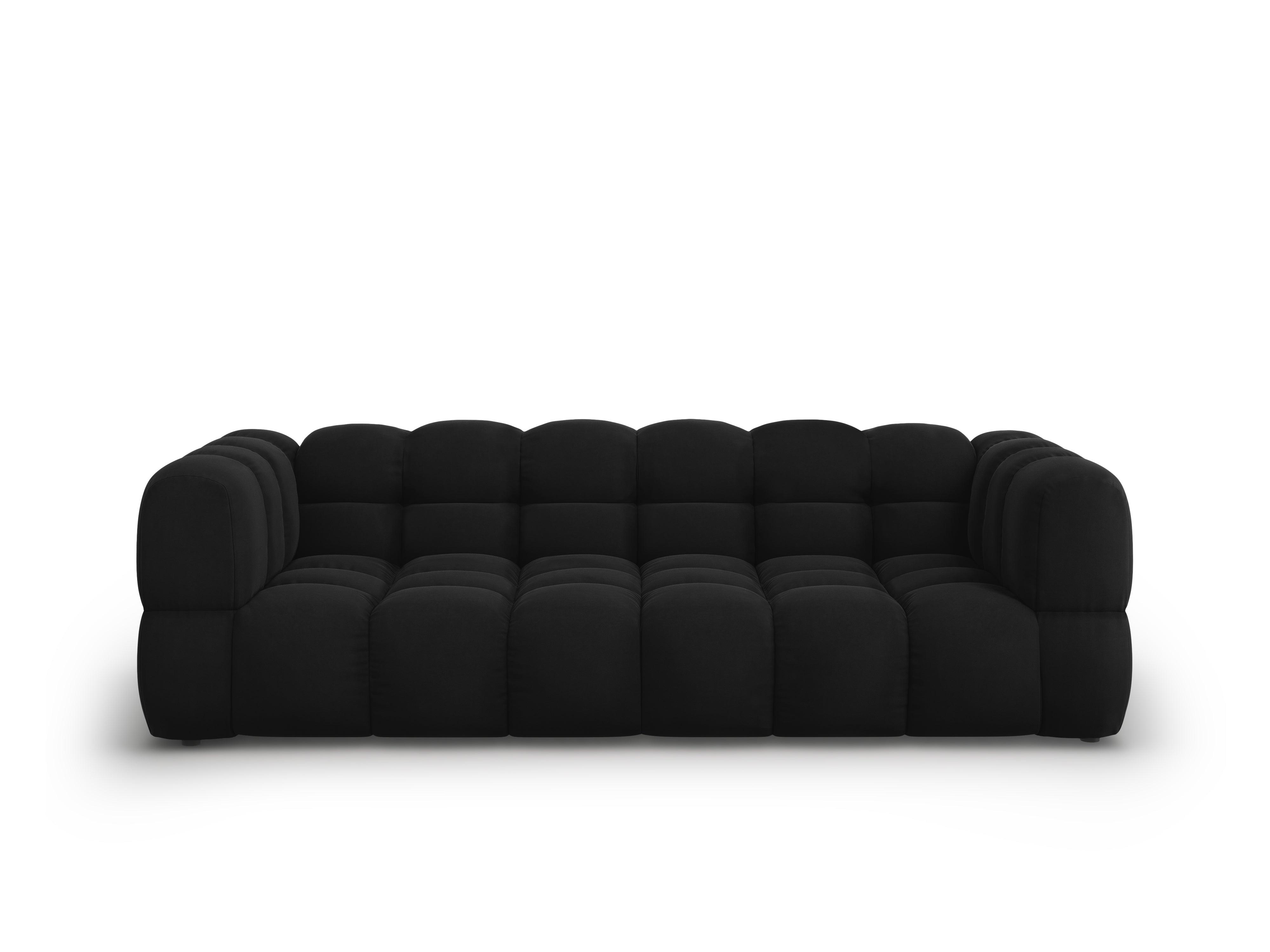Sofa aksamitna 4-osobowa SKY czarny Cosmopolitan Design Eye on Design