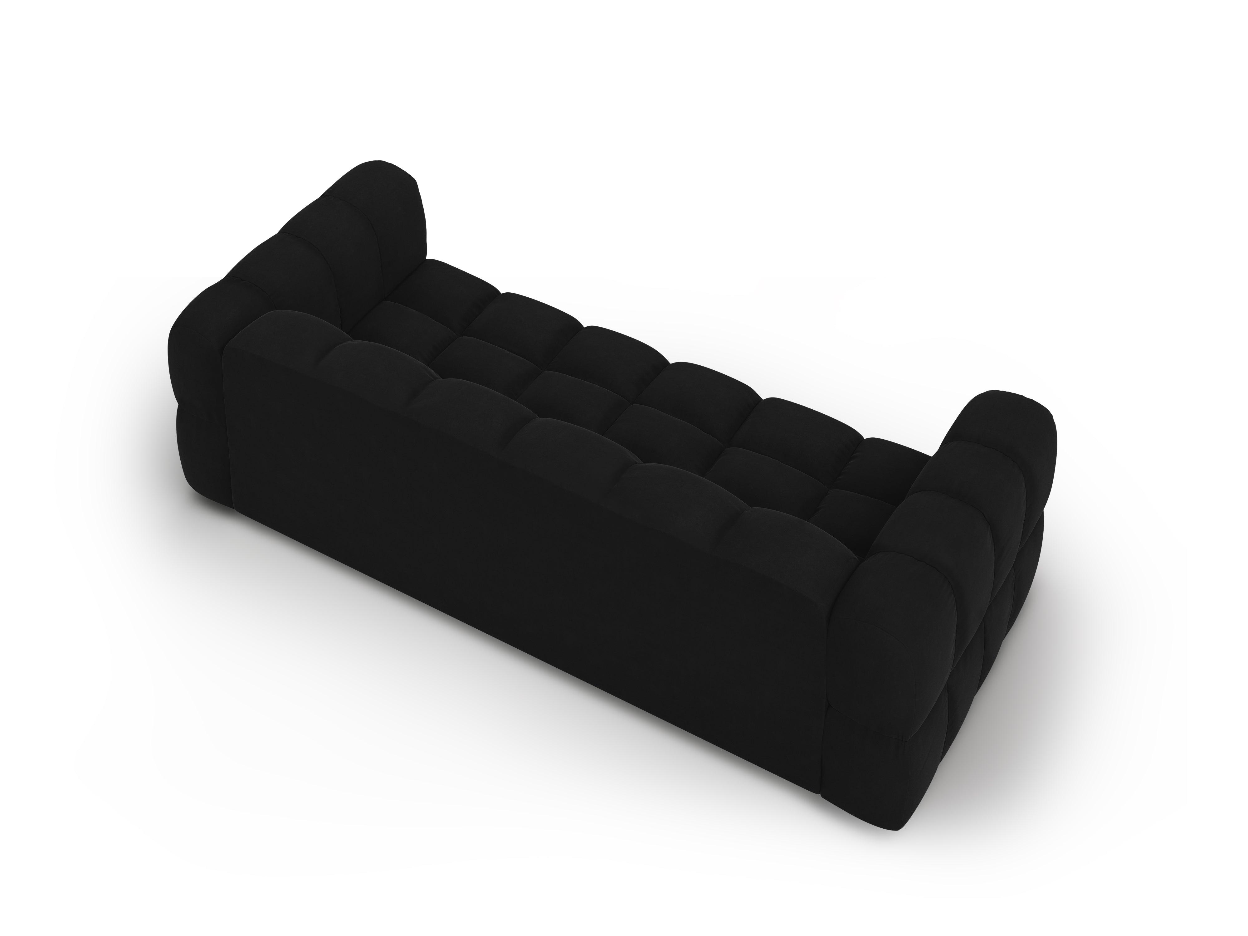 Sofa aksamitna 4-osobowa SKY czarny Cosmopolitan Design Eye on Design