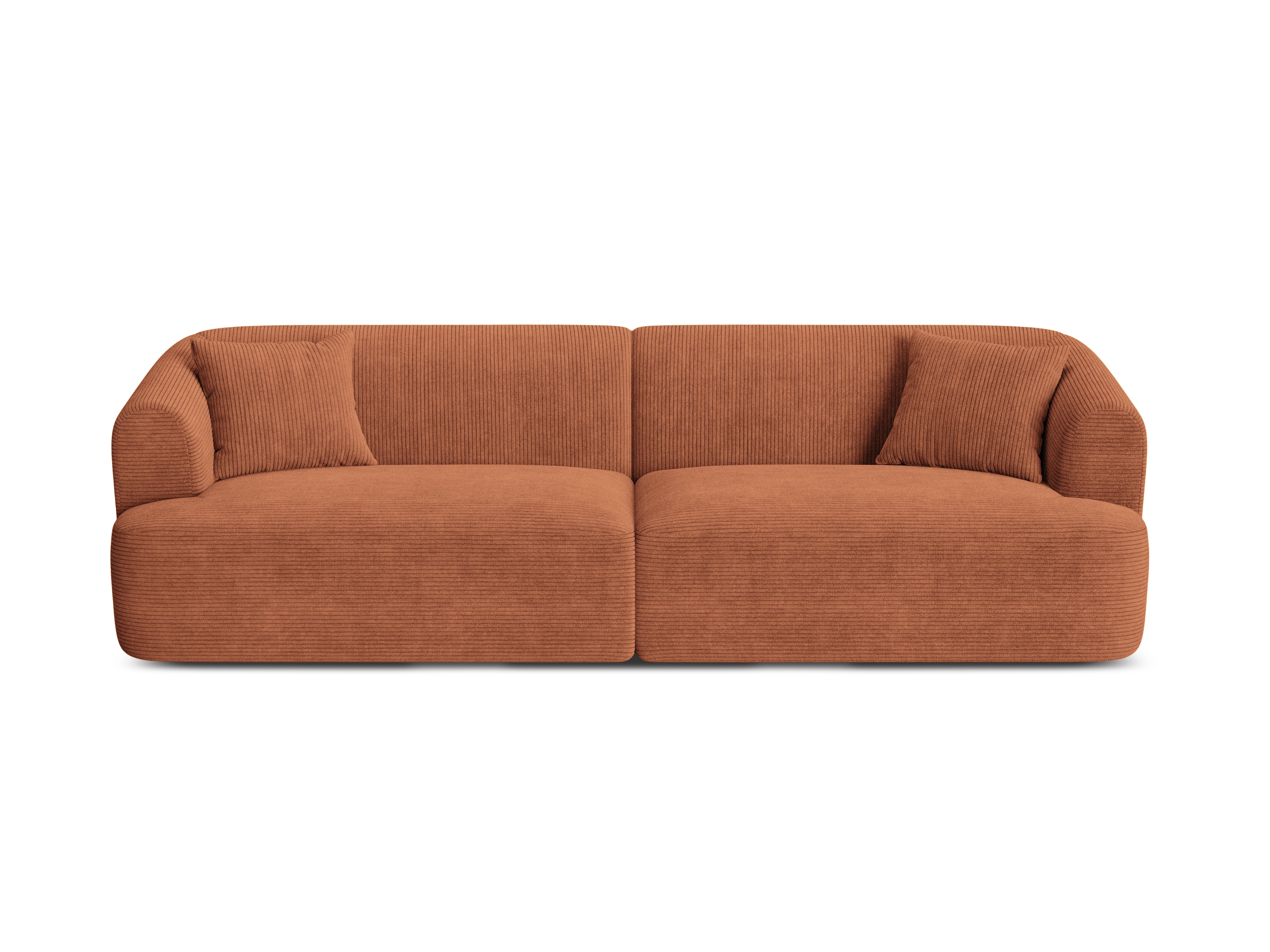 4-seater CAMPI sofa in brick corduroy