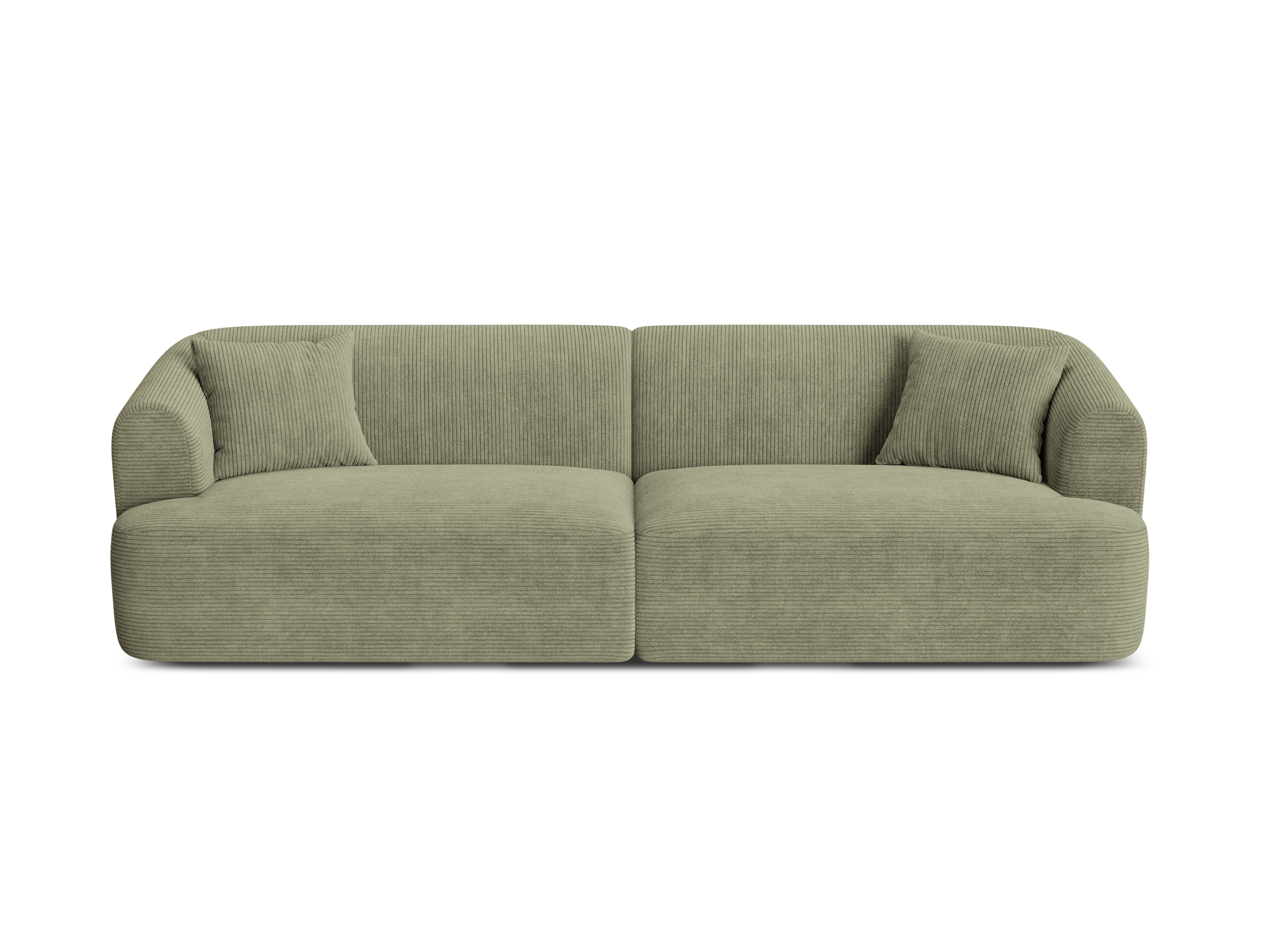 Sofa voor 4 personen CAMPI groene corduroy