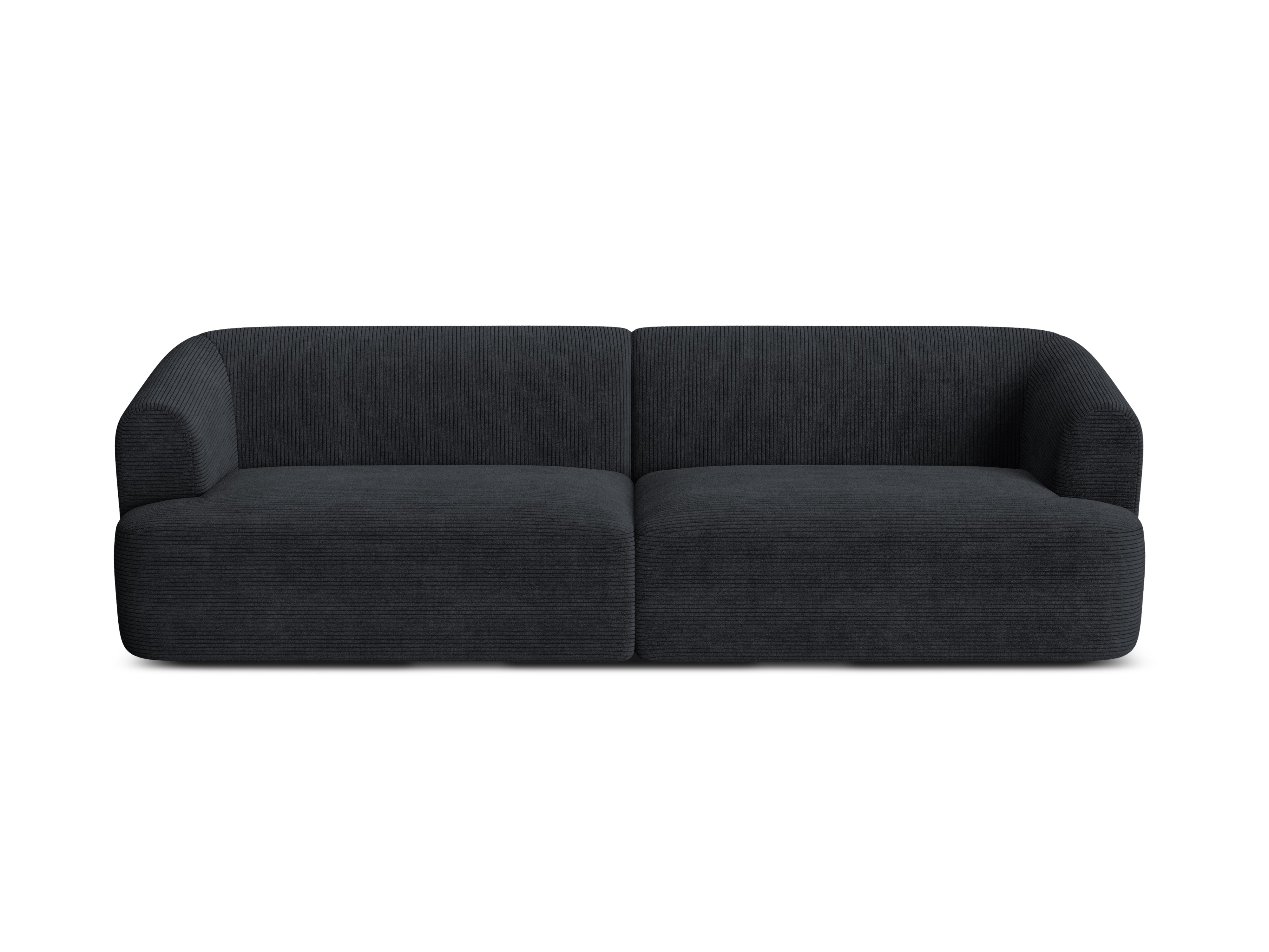 Sofa voor 4 personen CAMPI zwart fluweel