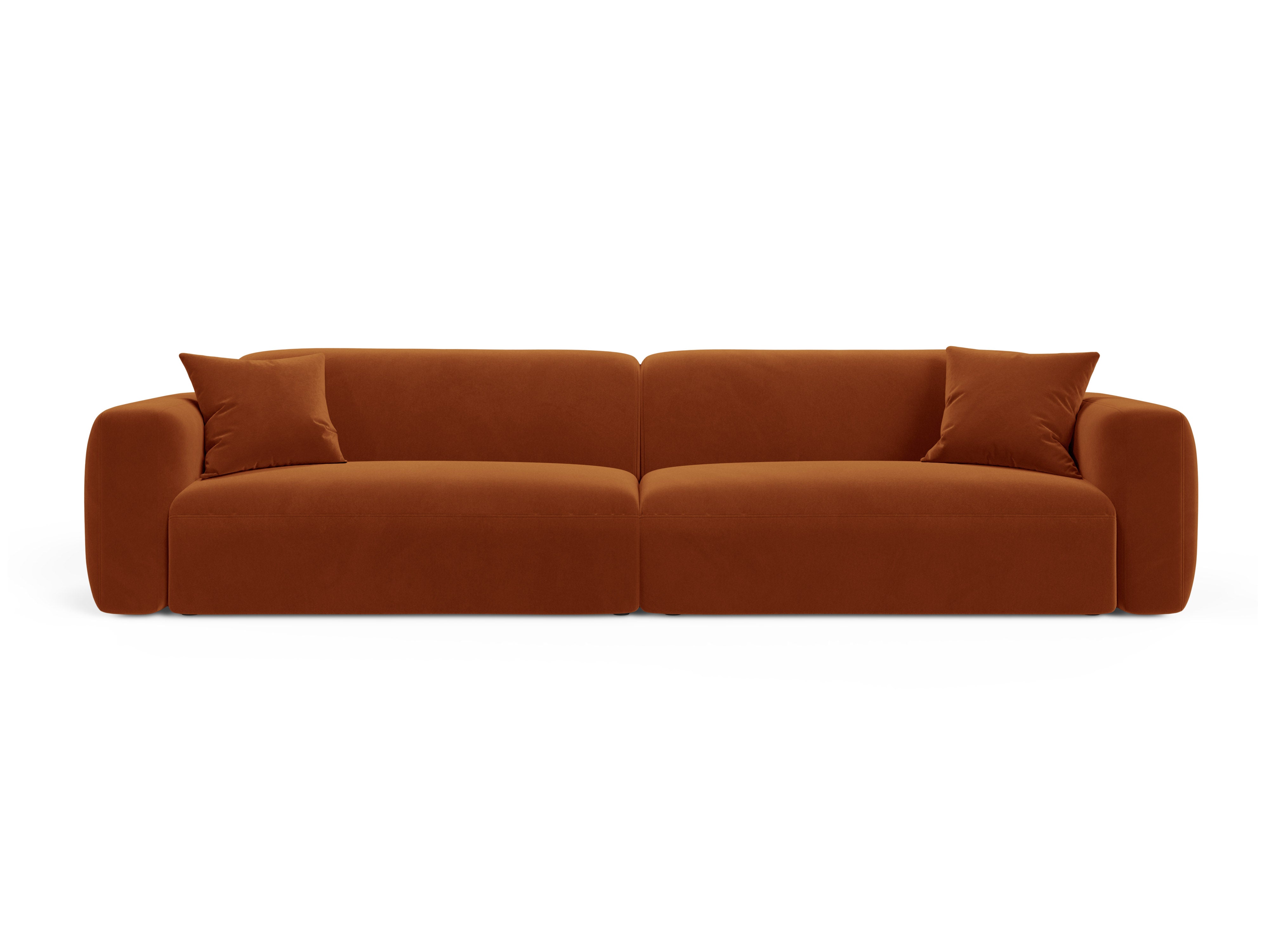Sofa aus Samt für 4 Personen STRINO Terrakotta