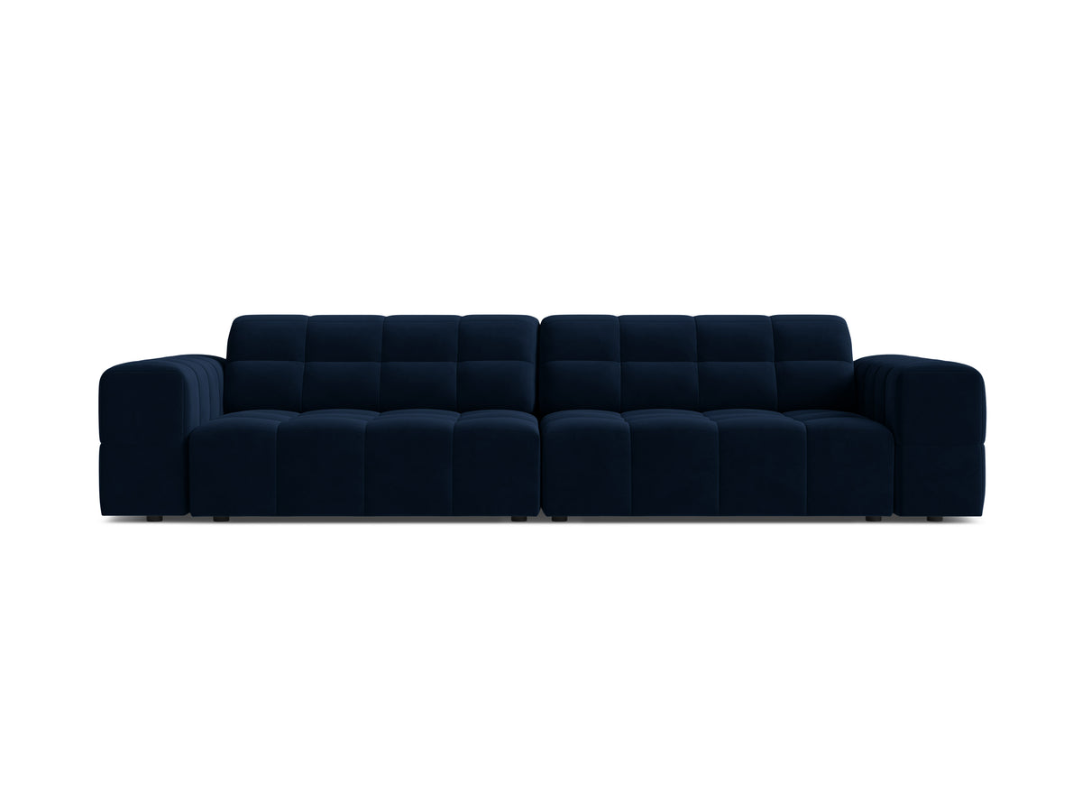 Sofa aksamitna 4-osobowa CHICAGO granat królewski – Cosmopolitan Design