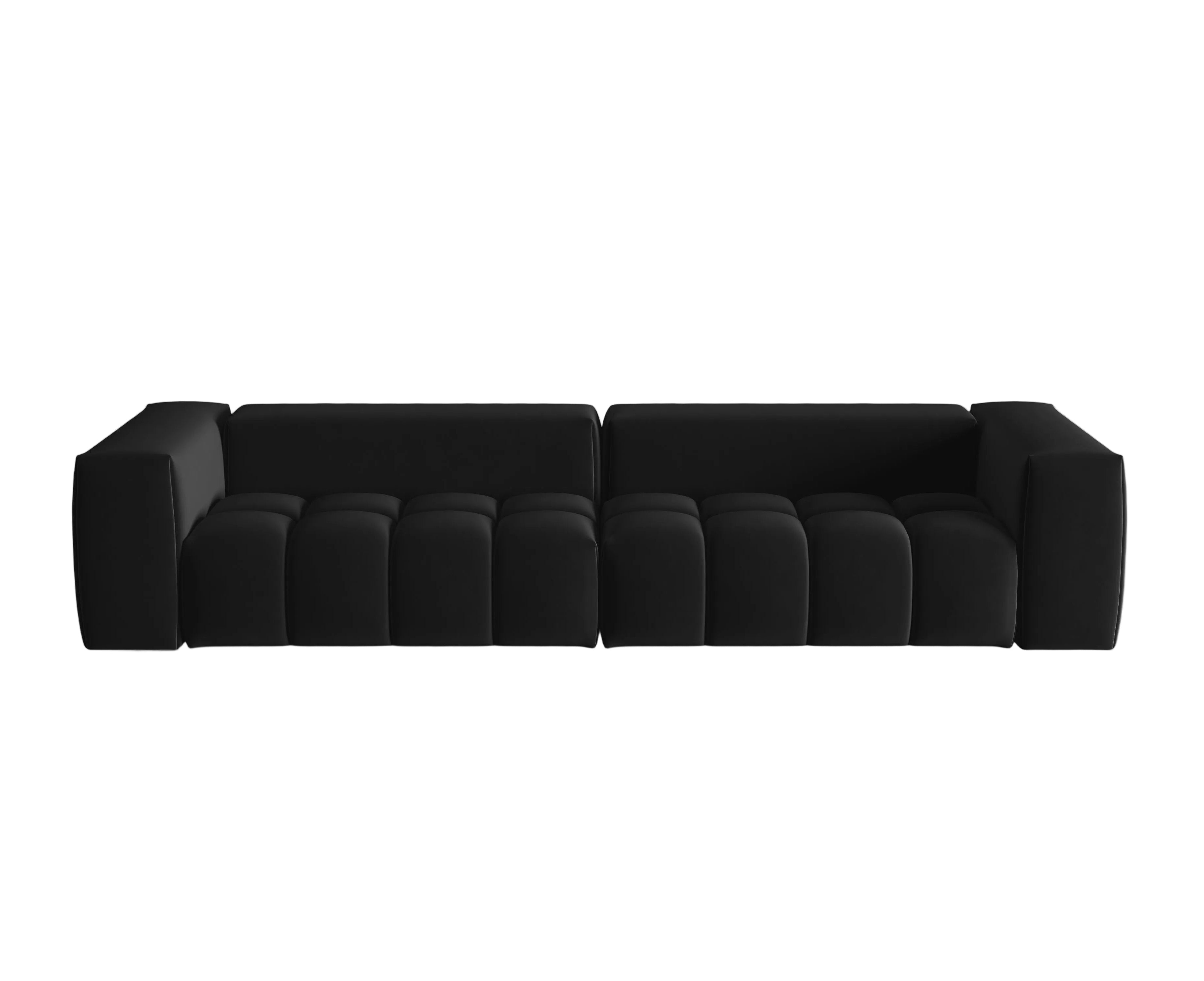 Sofa aksamitna 5-osobowa VERONA czarny – Cosmopolitan Design