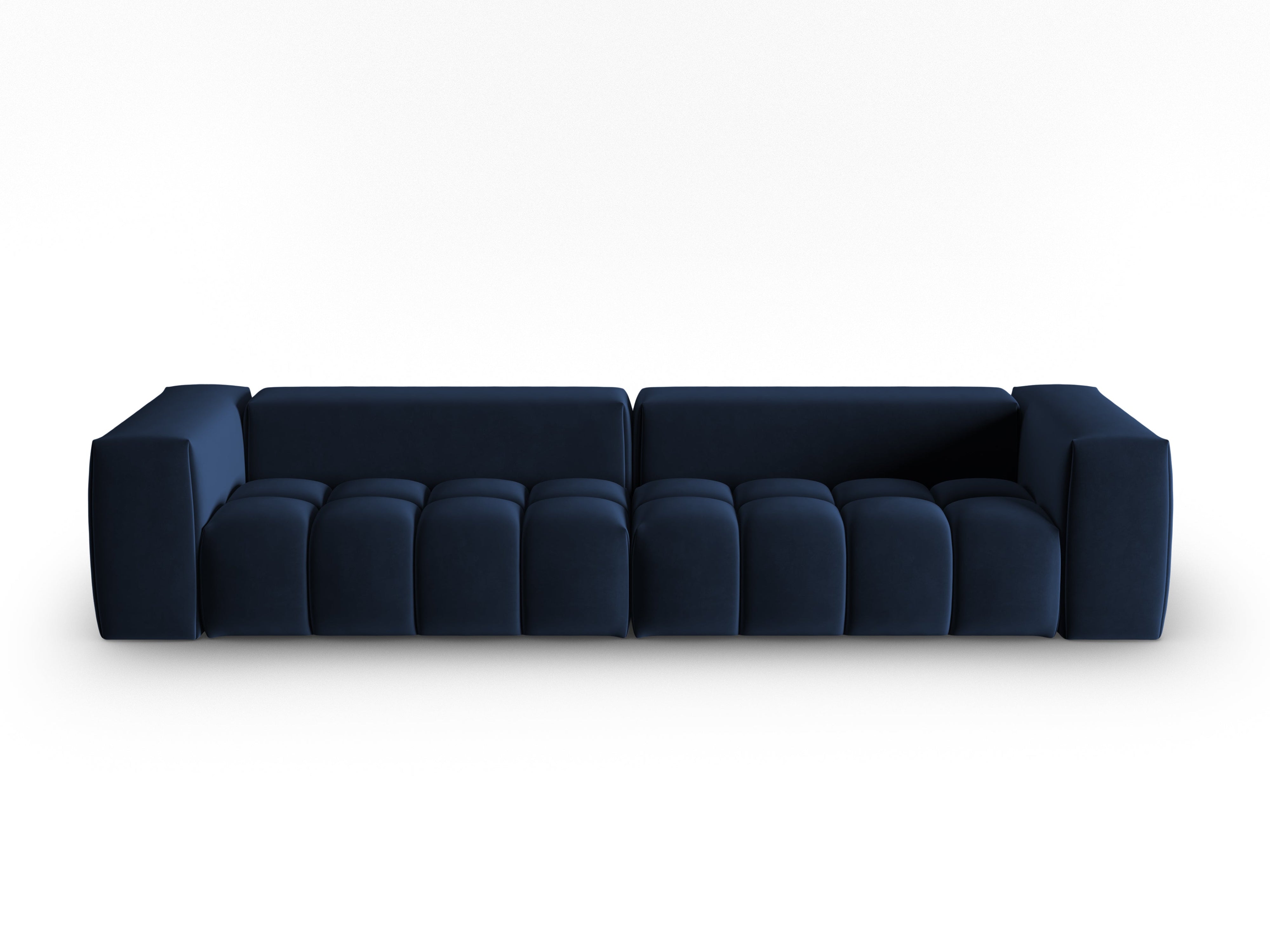 Sofa van fluweel 5-persoons VERONA koninklijk blauw