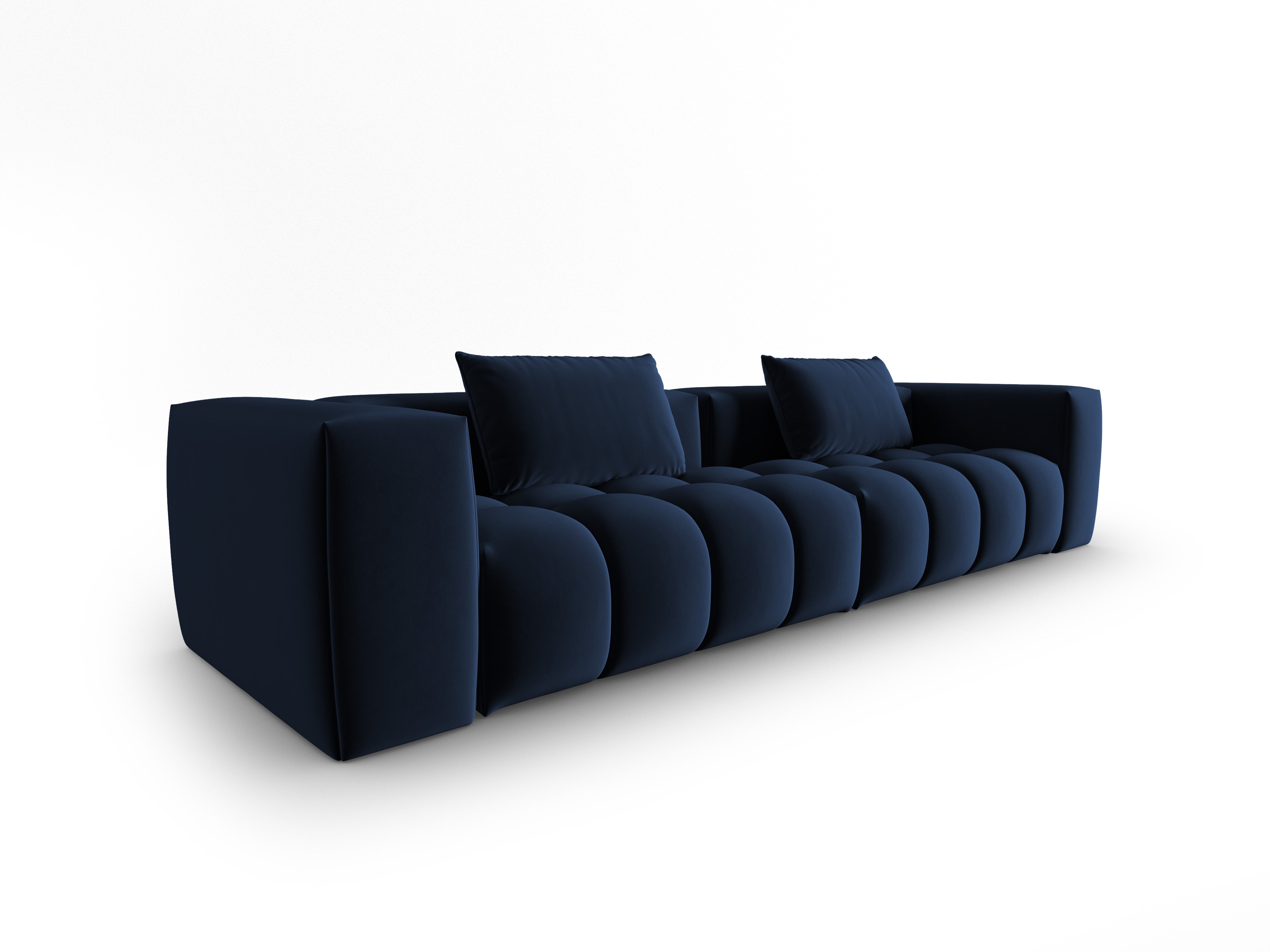 Sofa van fluweel 5-persoons VERONA koninklijk blauw