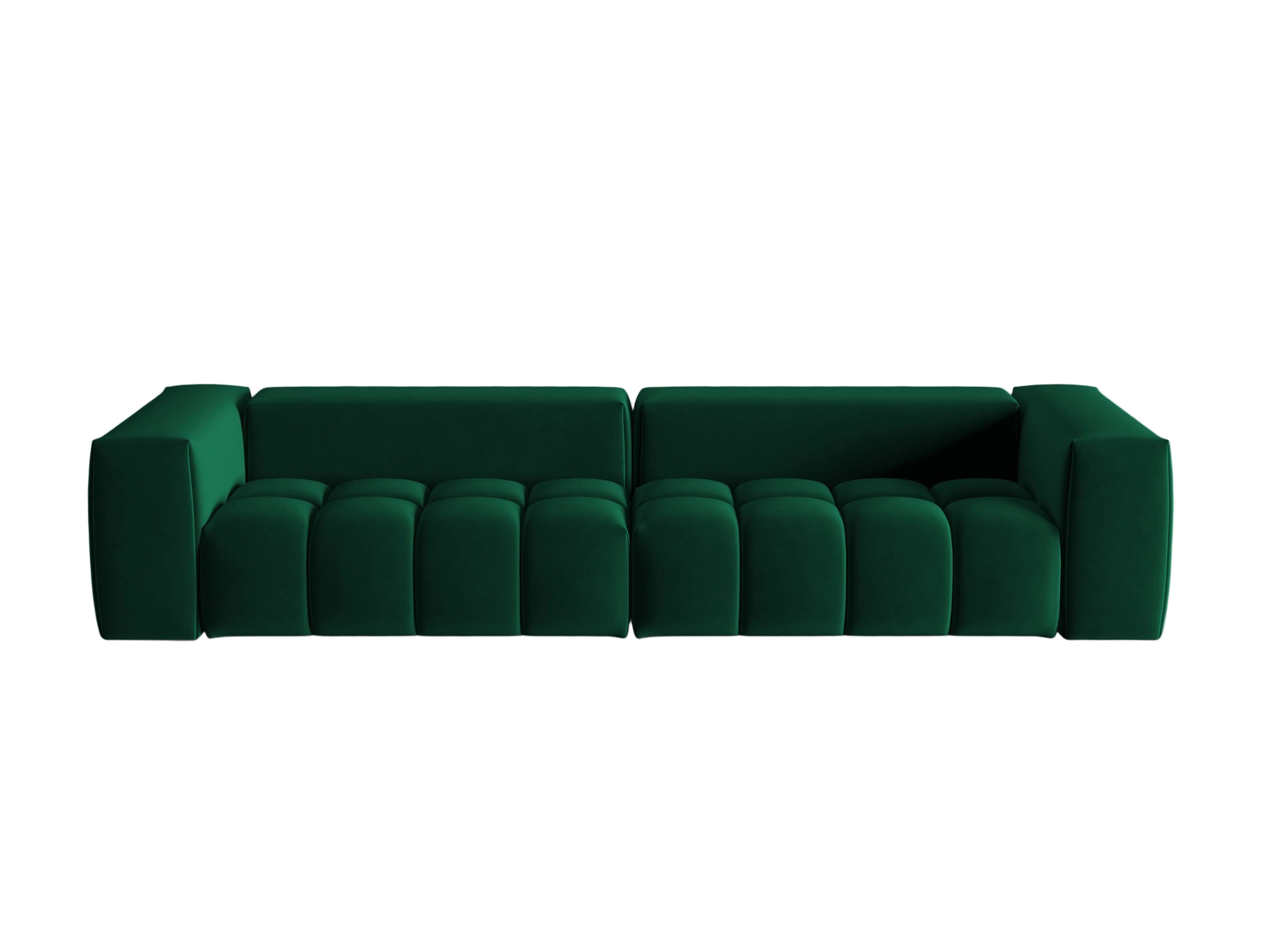 Sofa aus Samt für 5 Personen VERONA in Flaschengrün