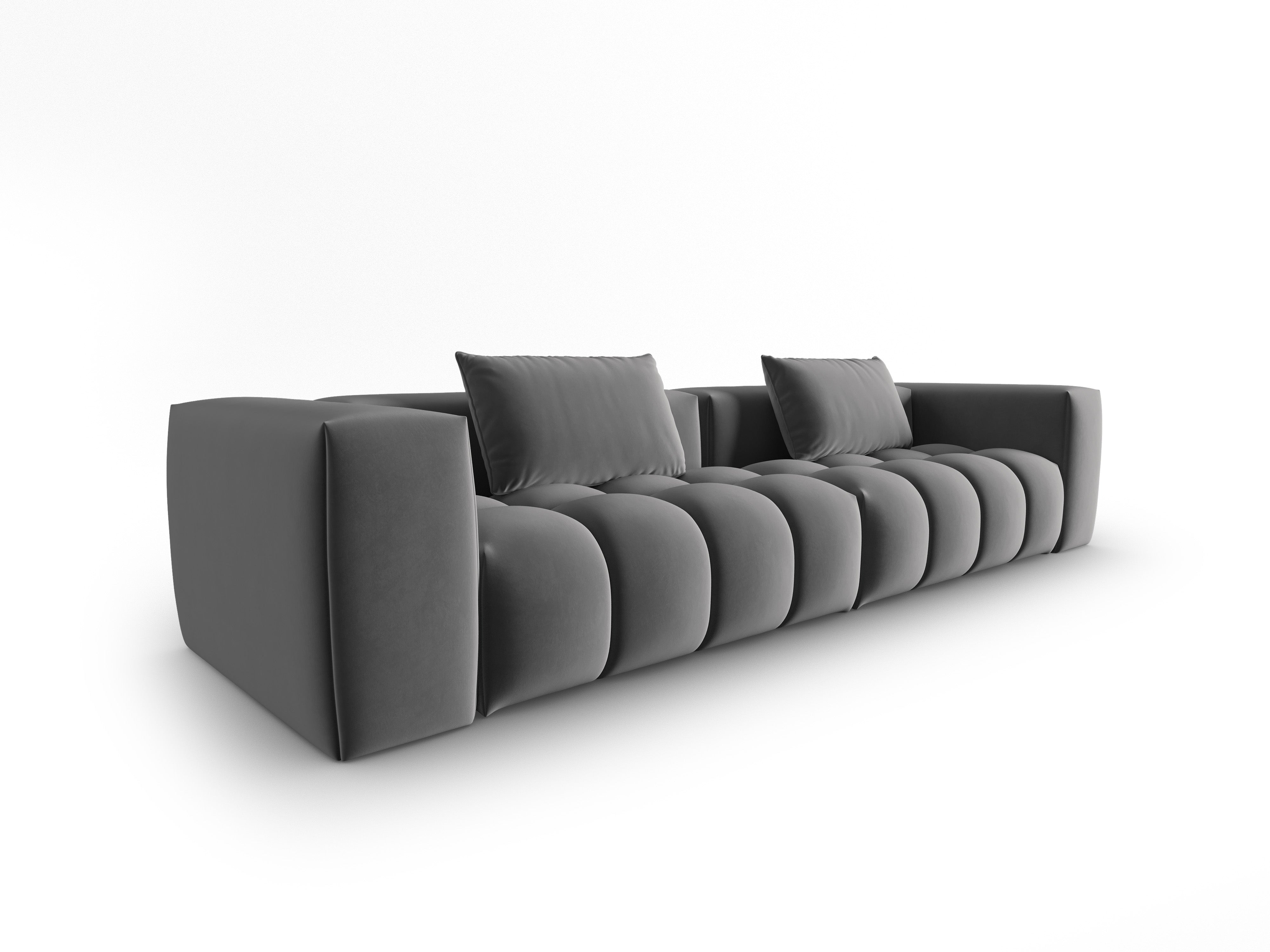 Sofa aksamitna 5-osobowa VERONA szary – Cosmopolitan Design