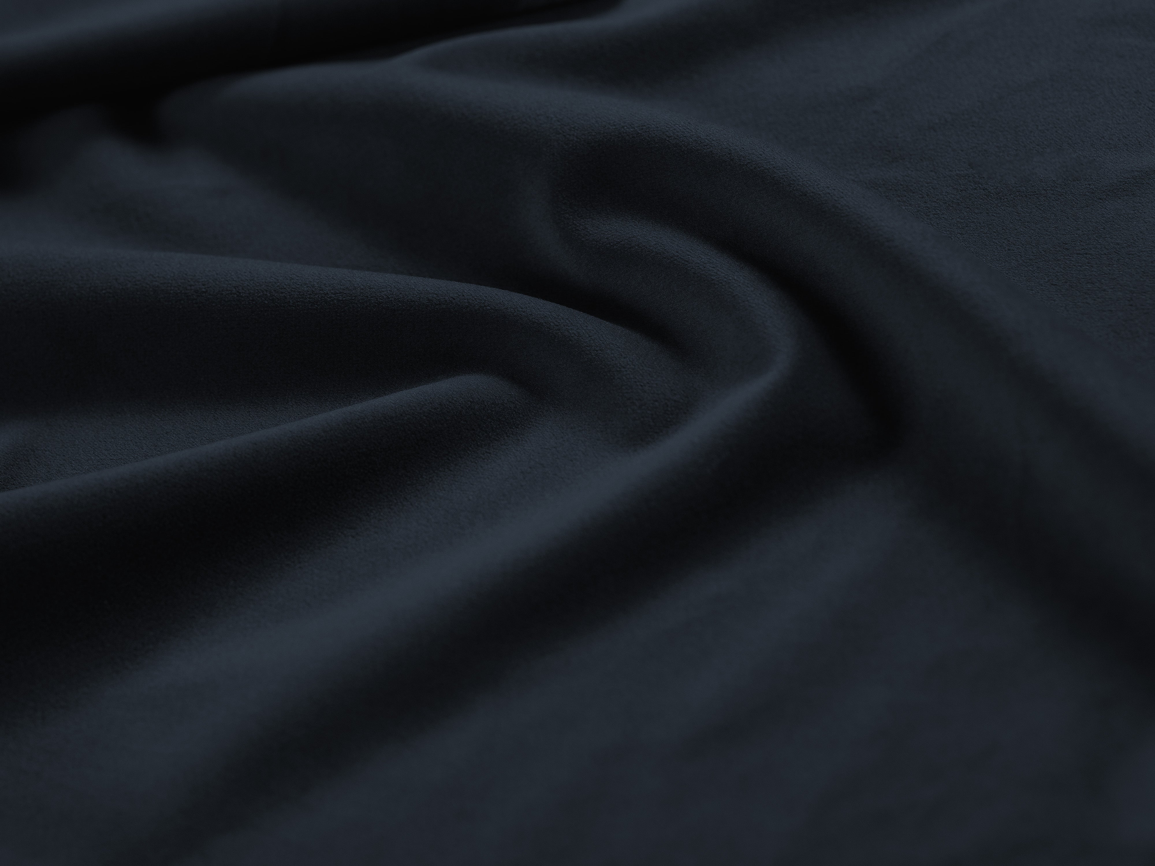 Velvet armchair VIENNA dark blue with black base
