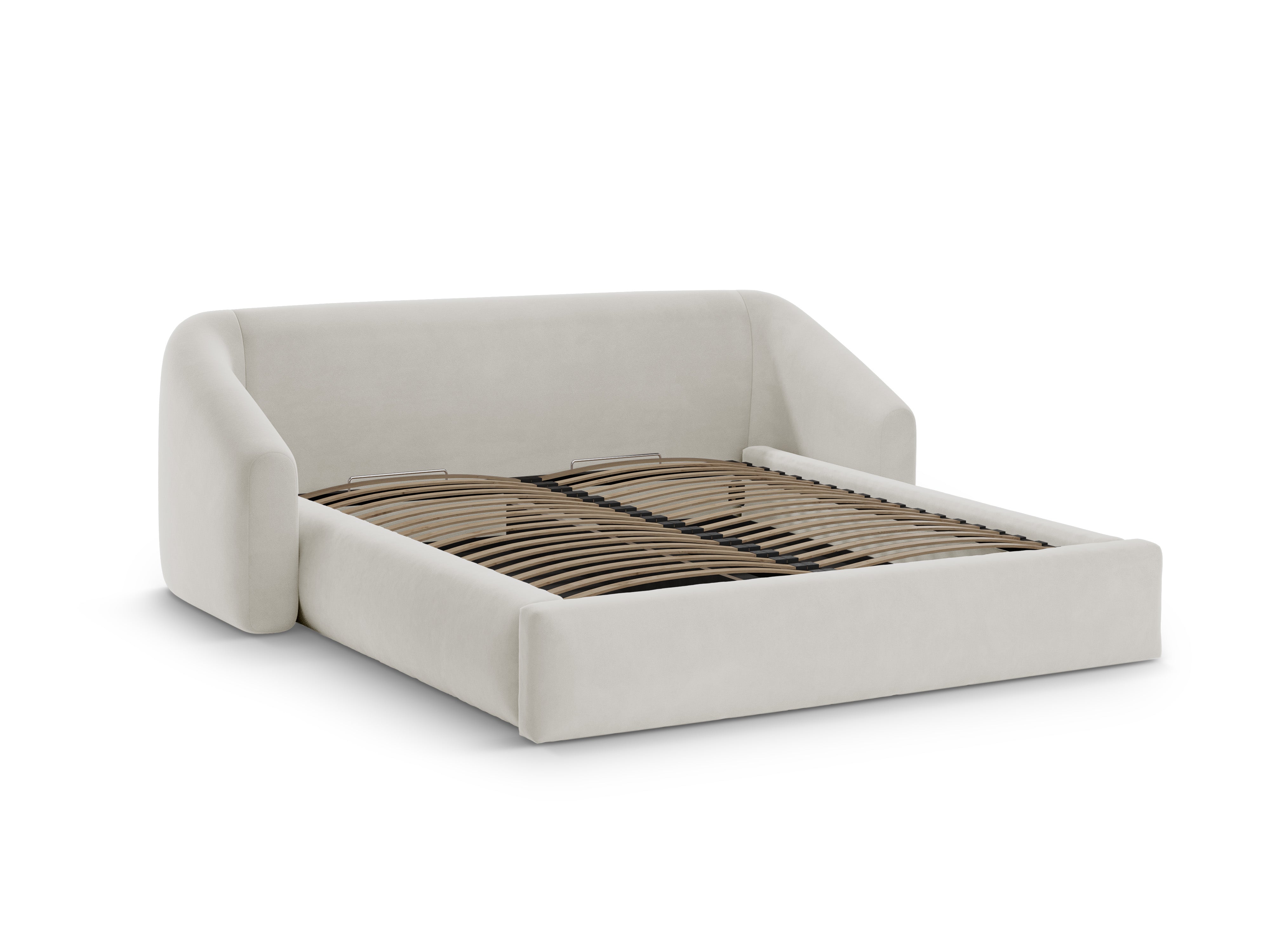 Samt Bett CAMPI beige