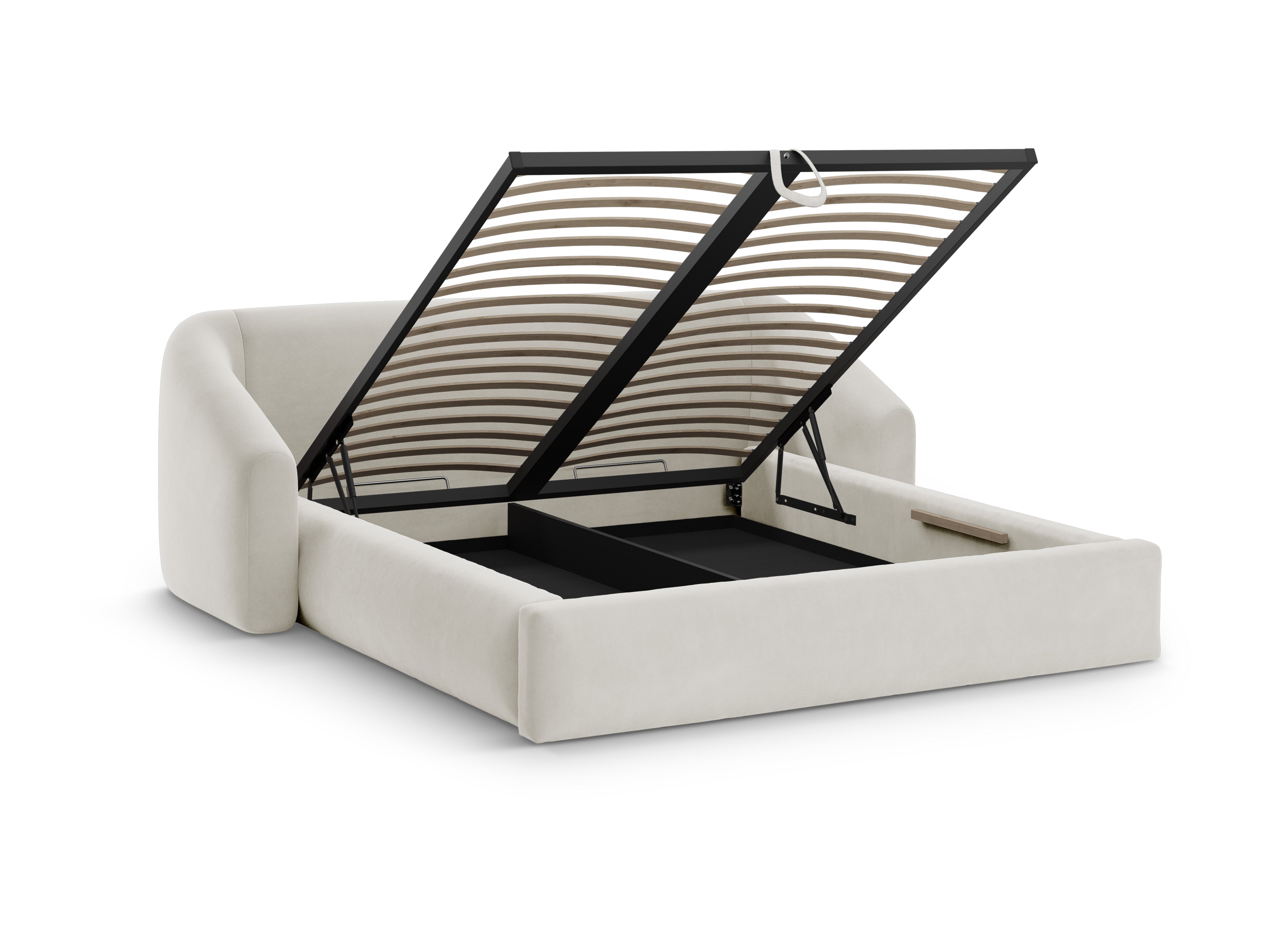 Samt Bett CAMPI beige