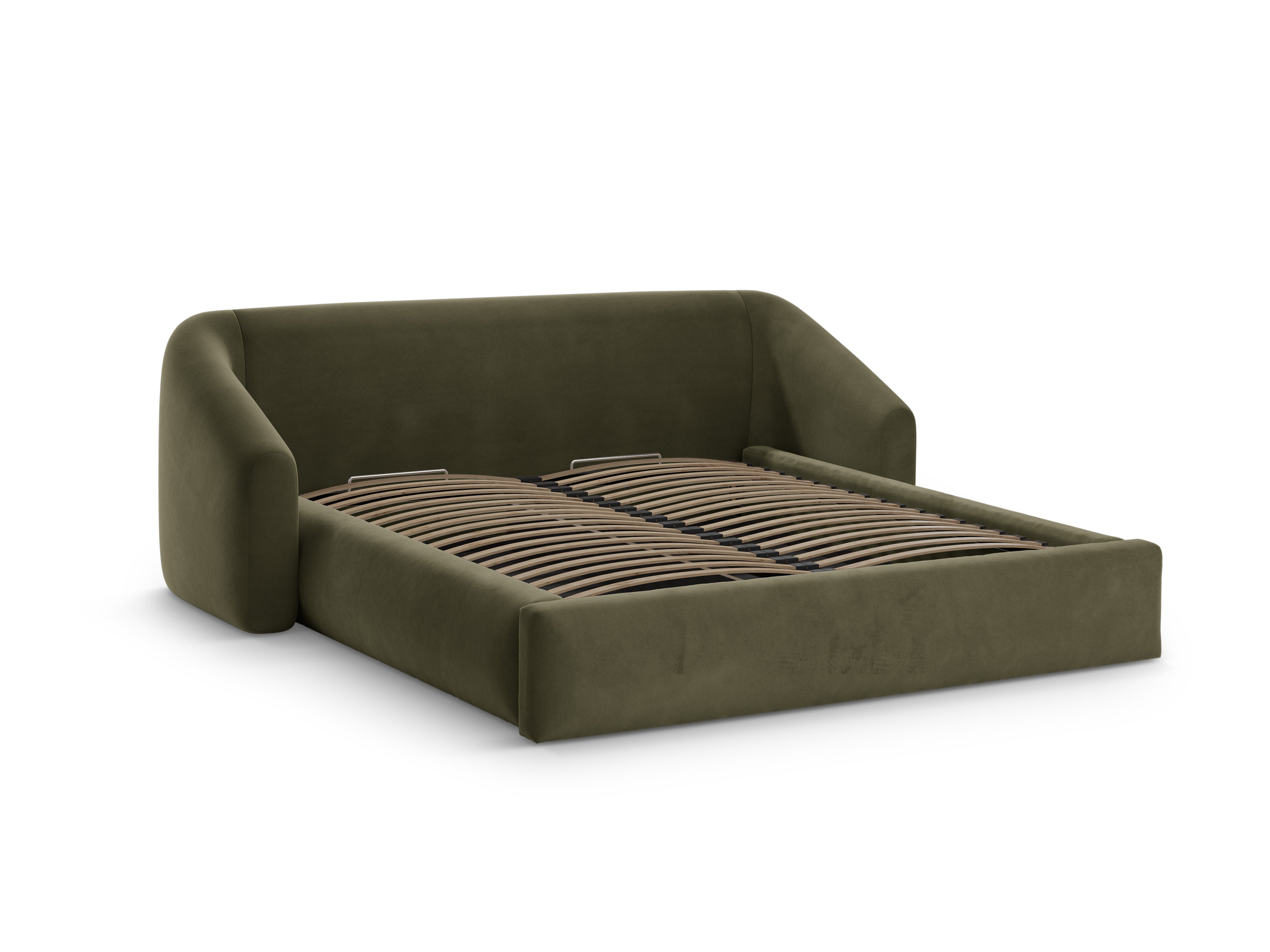 Velvet bed CAMPI groen