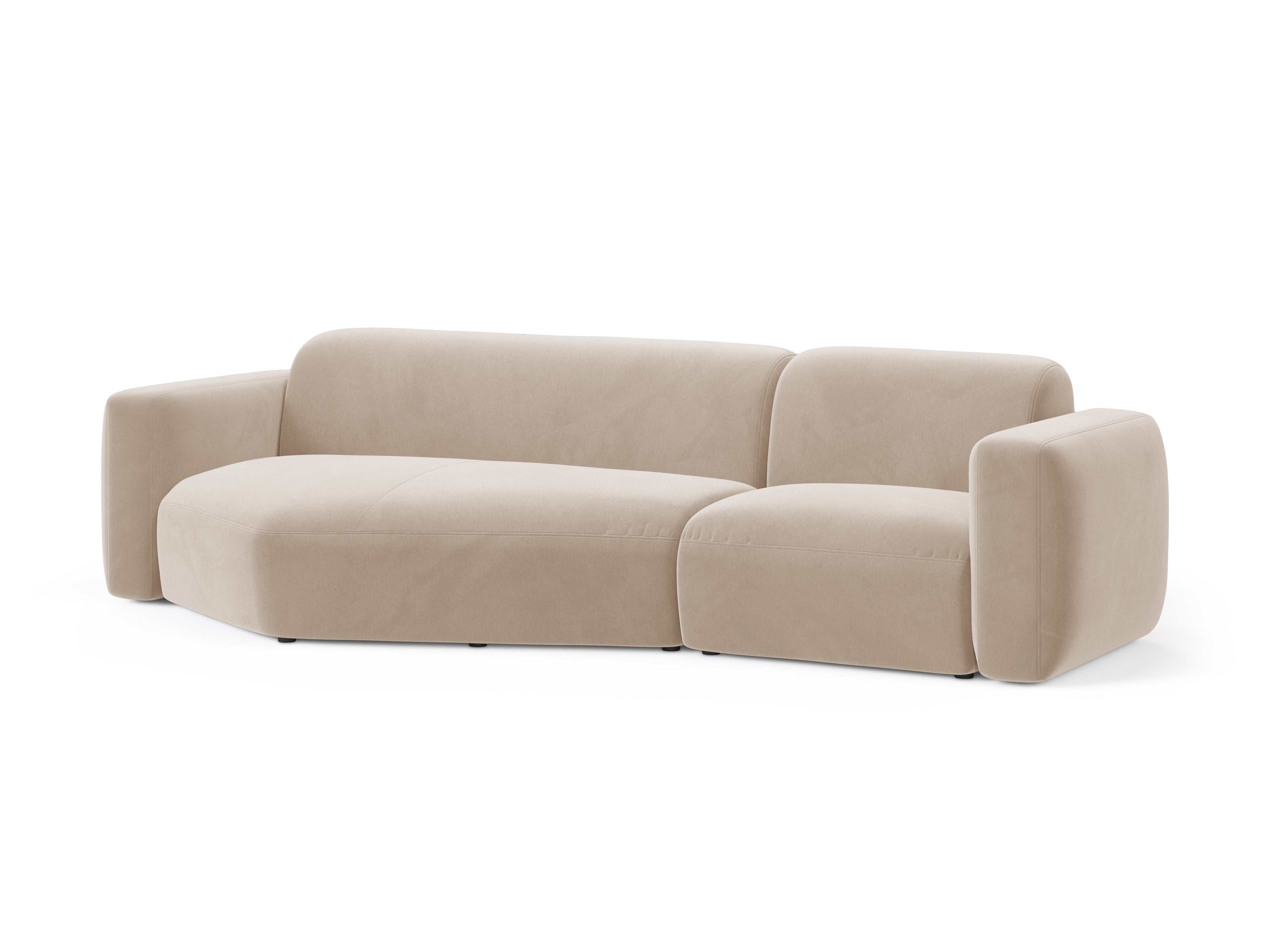 Samt-Ecksofa links STRINO beige