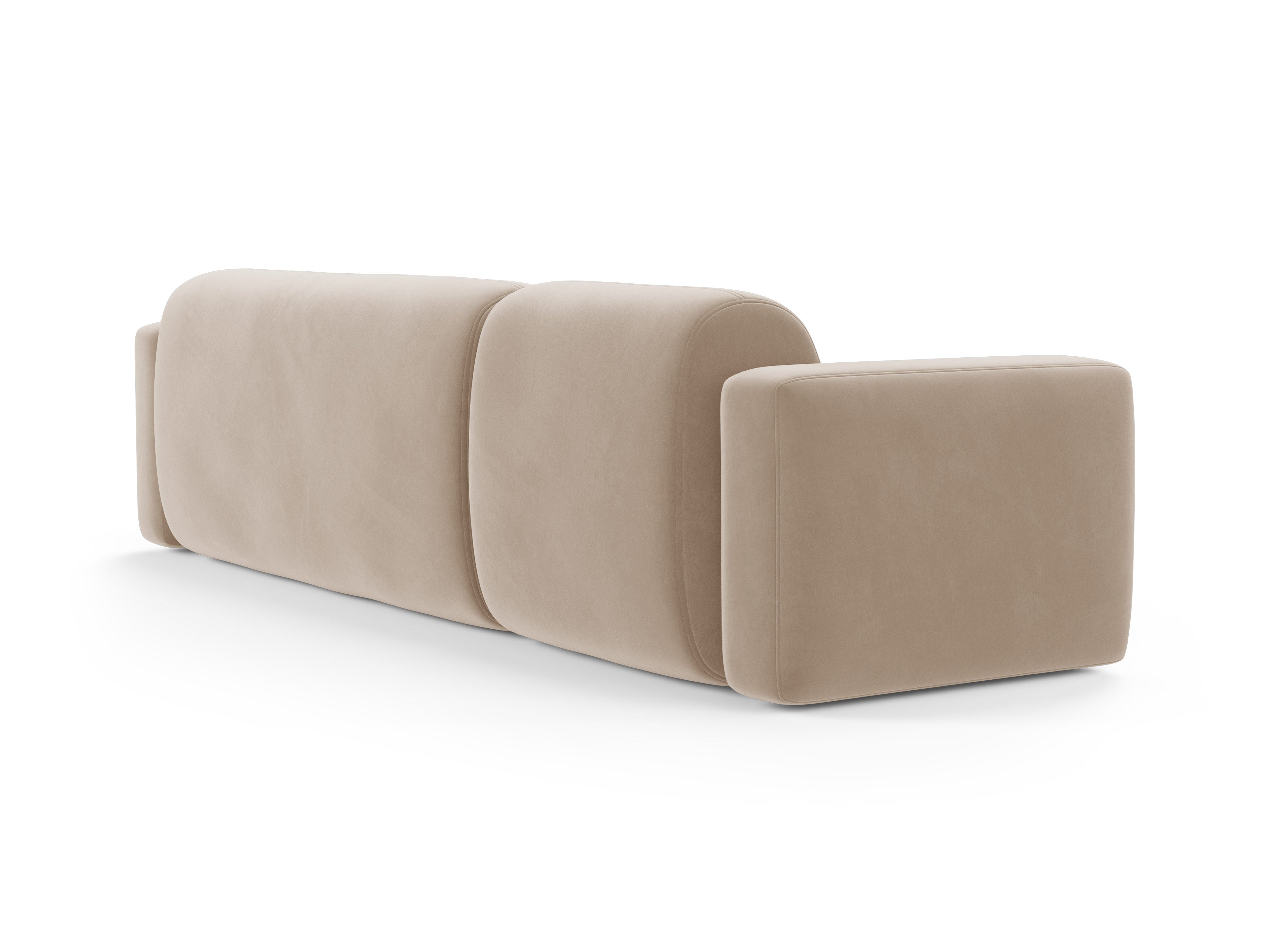 Samt-Ecksofa links STRINO beige