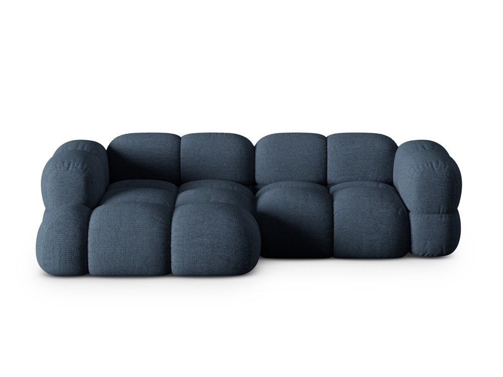 Driepersoons linkerhoekbank LORETTO blauw