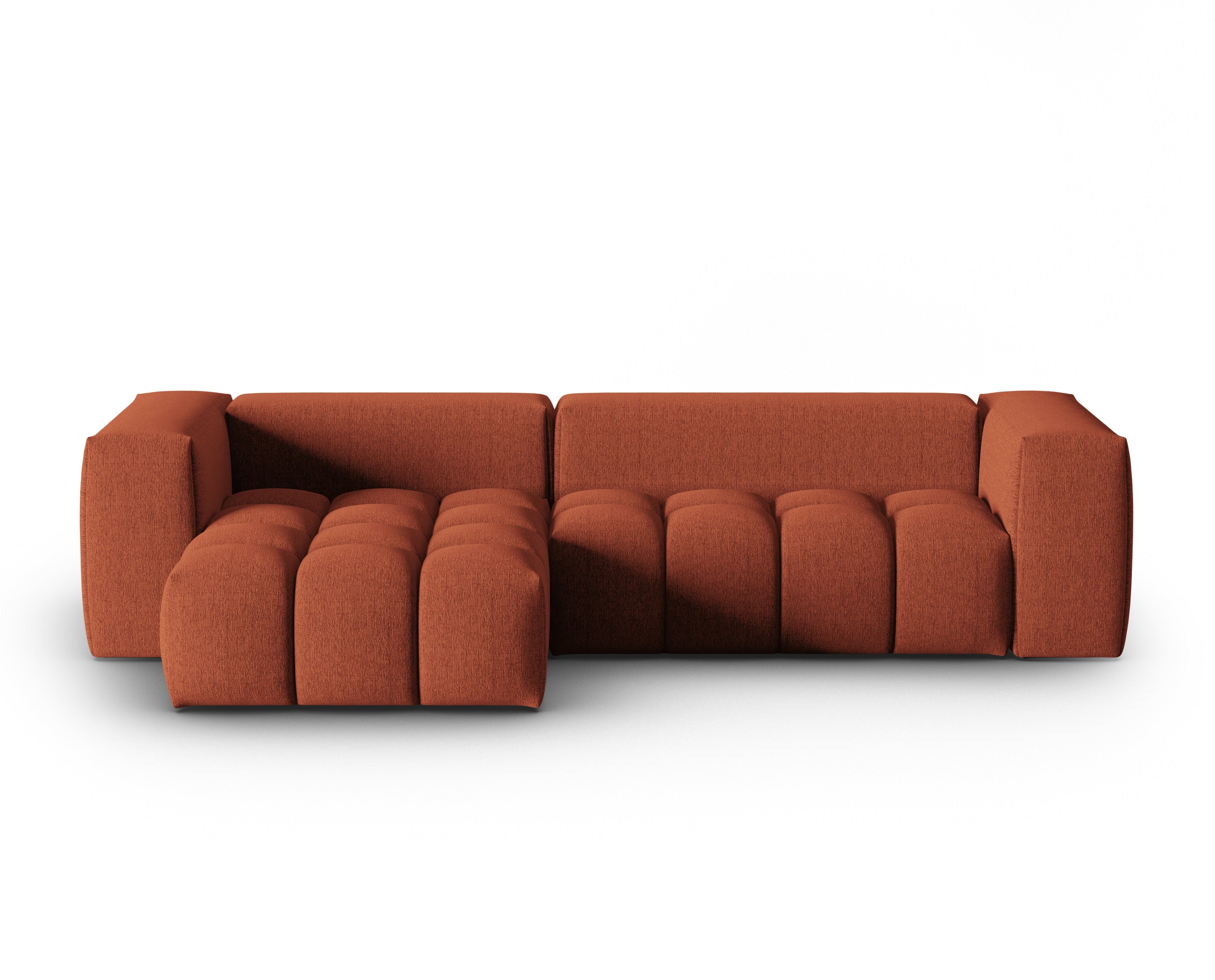 Narożnik 3-osobowy lewostronny VERONA koralowy – Cosmopolitan Design