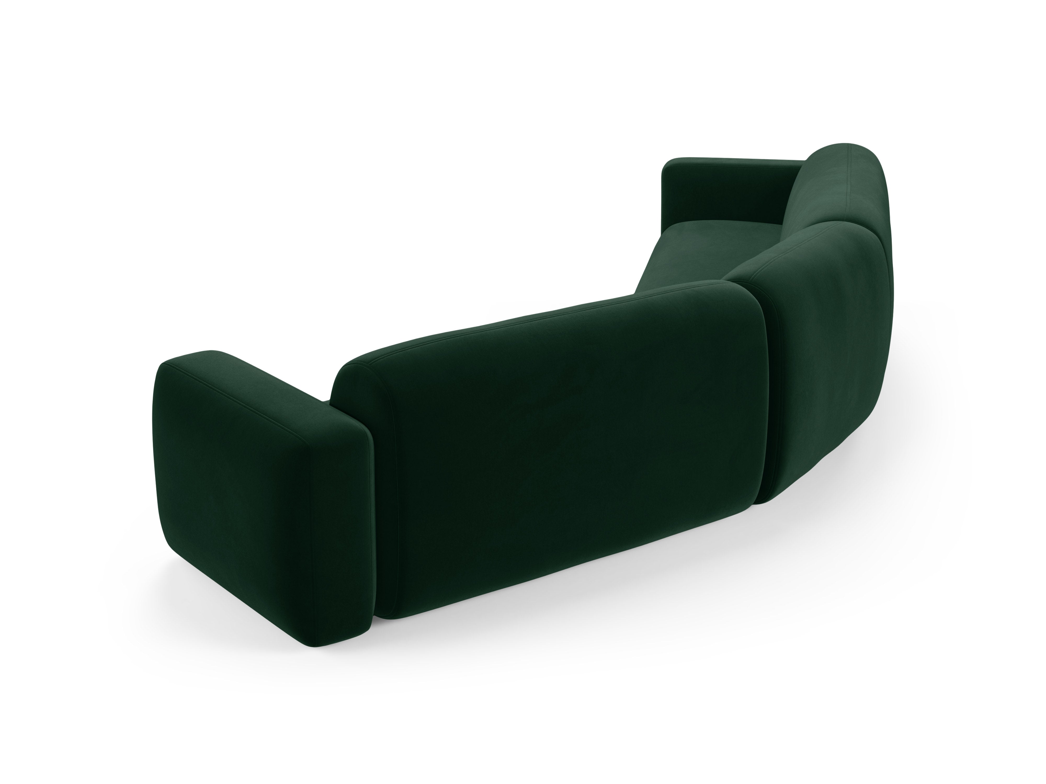 Symmetrical Velvet Corner Sofa STRINO Bottle Green