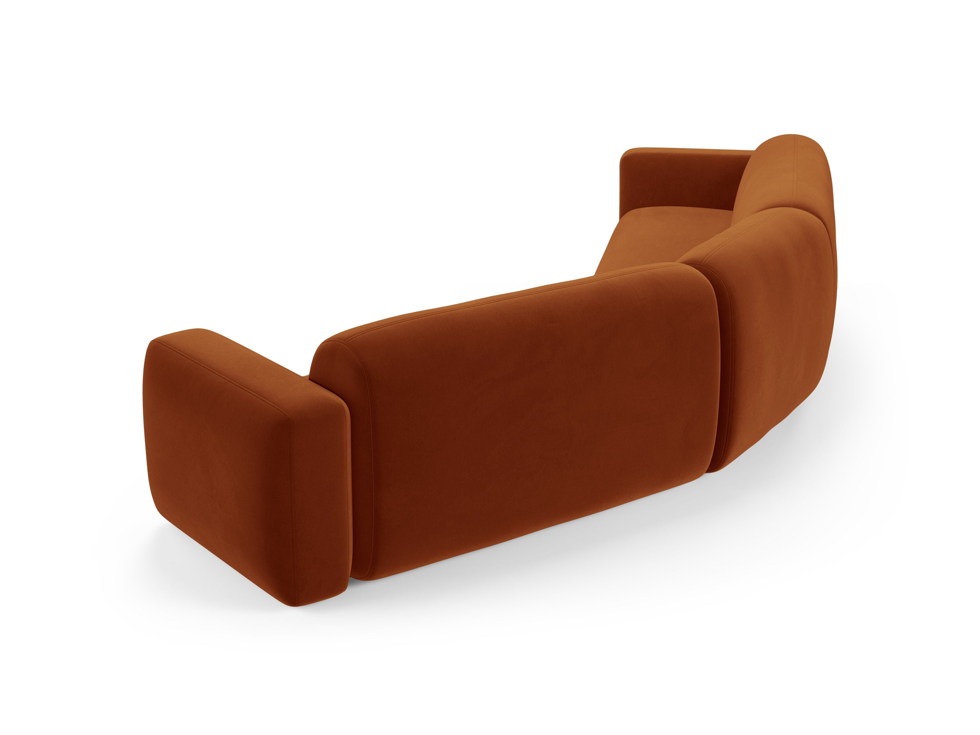 Symmetrical Velvet Corner Sofa STRINO Terracotta