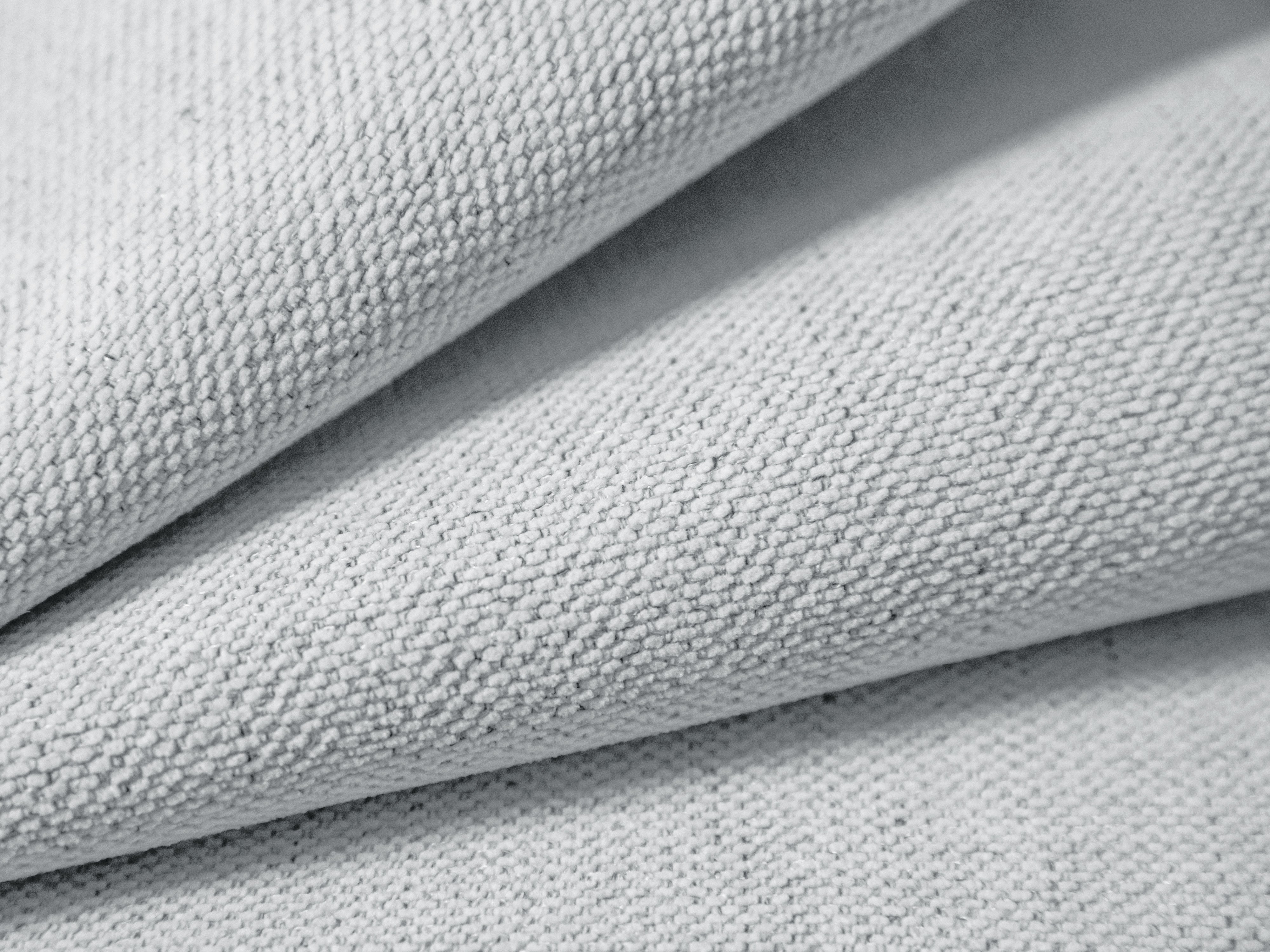 Linksseitiges 4-Sitzer-Sofa CAMPI hellgraues Chenille