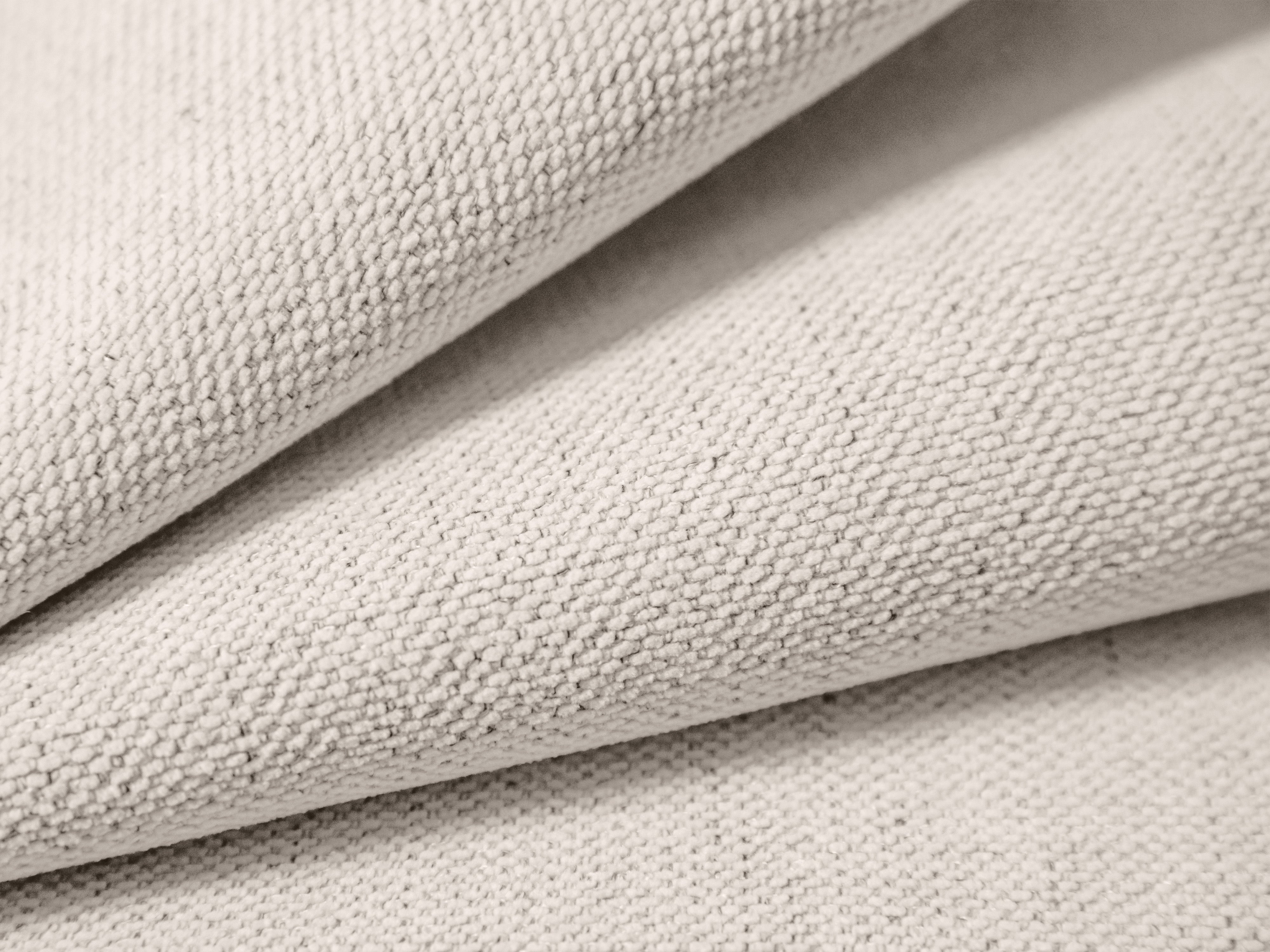 Right-facing 3-seater sofa CAMPI cream chenille