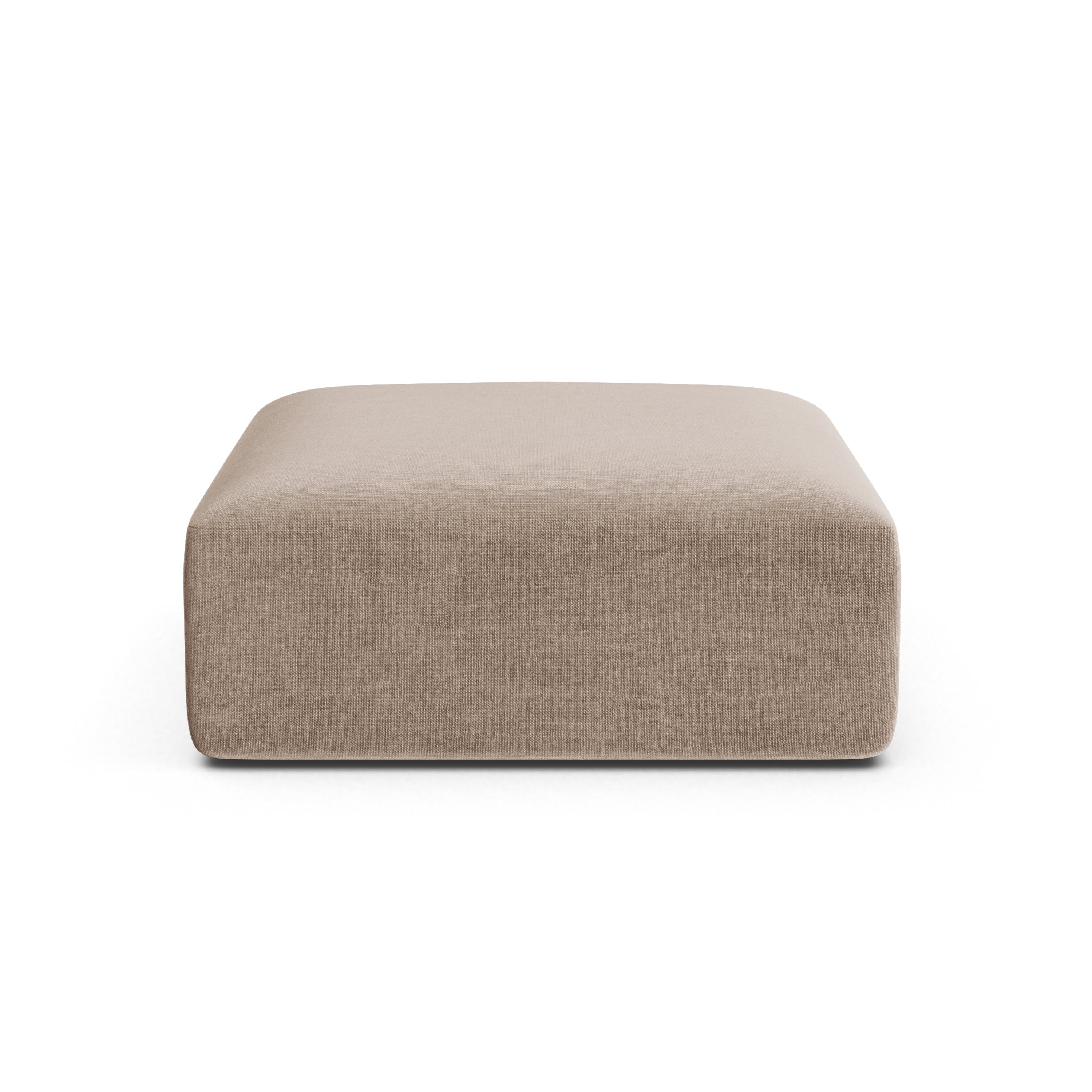 Samt Pouf CAMPI dunkelbeige
