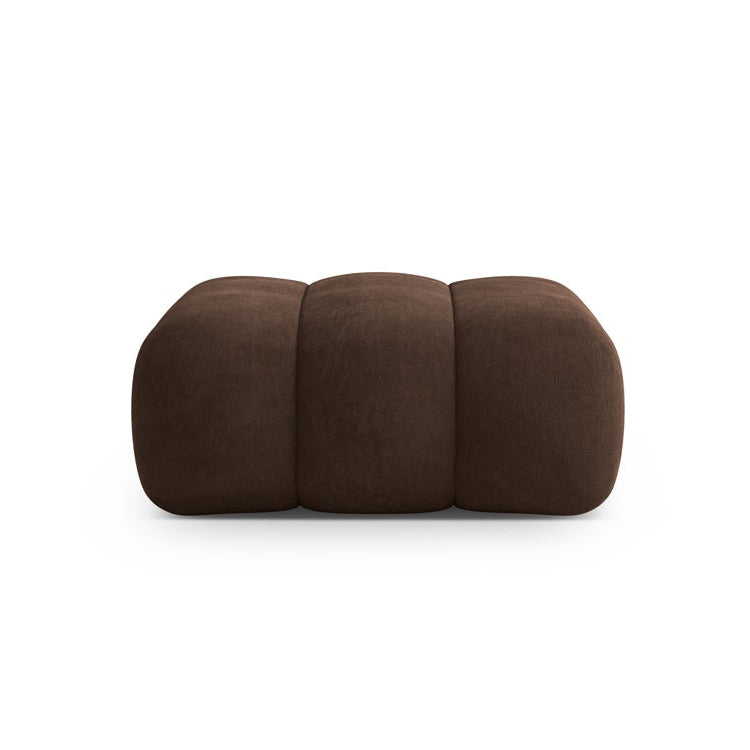 Fluwelen poef KOGE chocolade