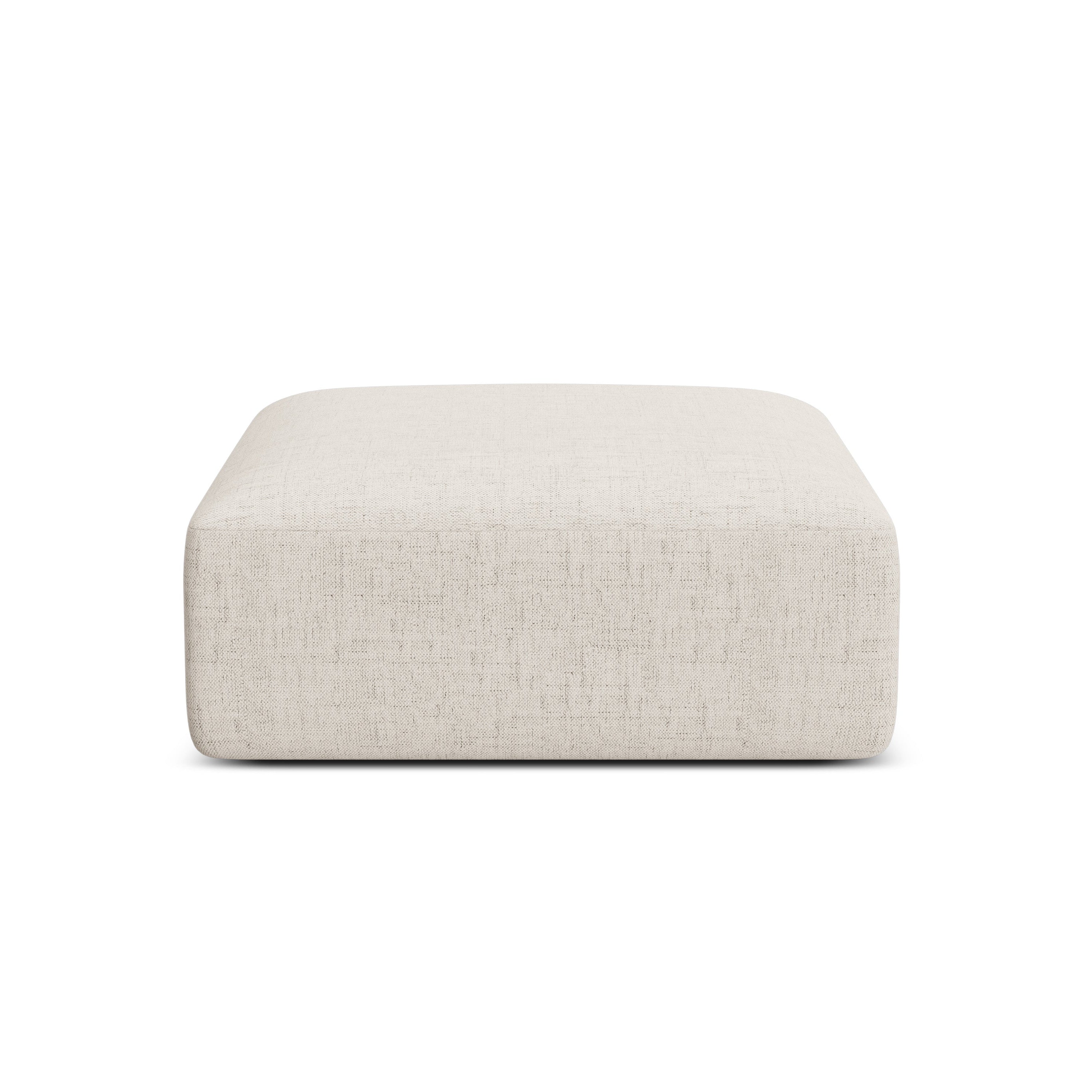 Puf CAMPI crèmekleurig chenille