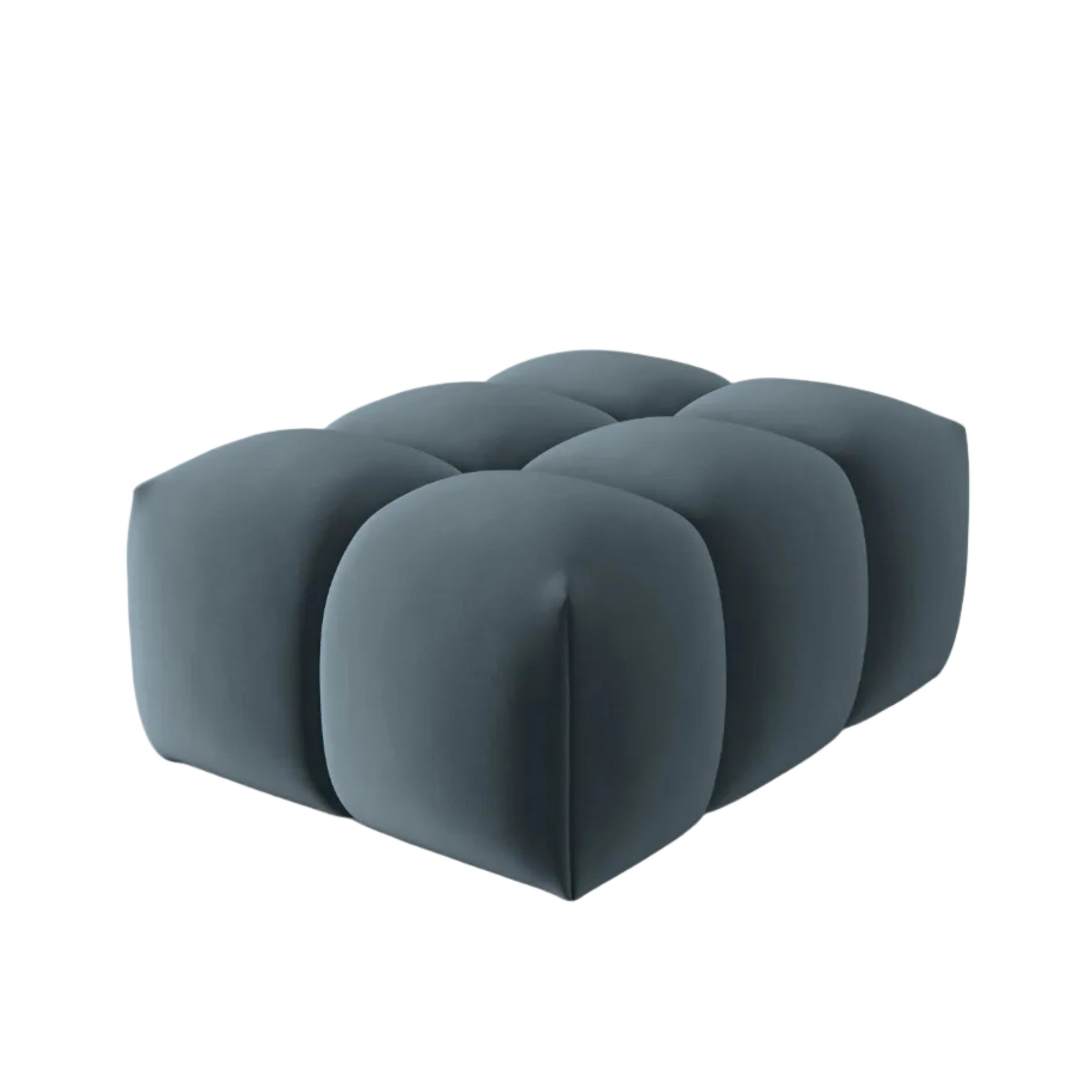 Velvet Pouf VERONA Blue