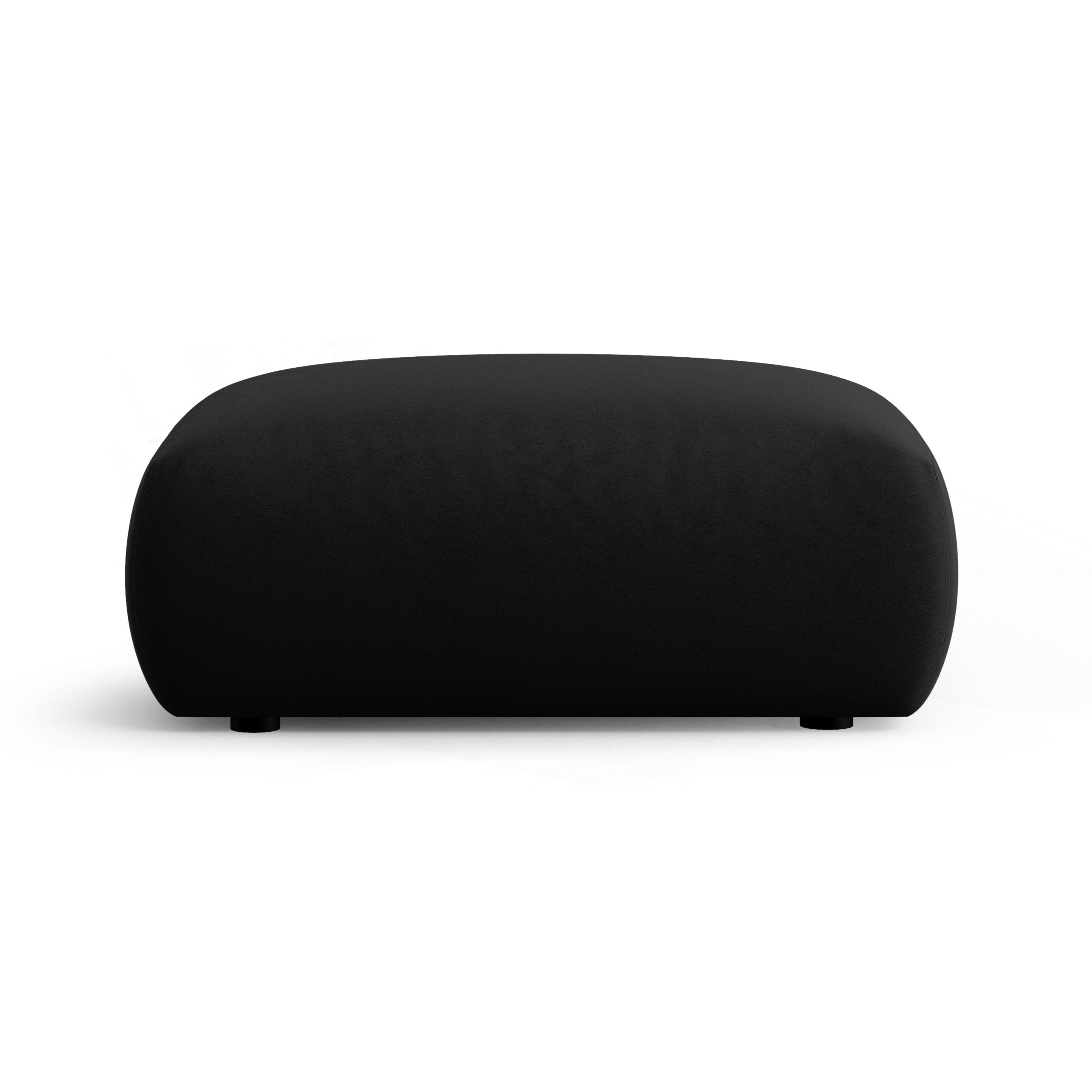 Velvet pouf MATERA black
