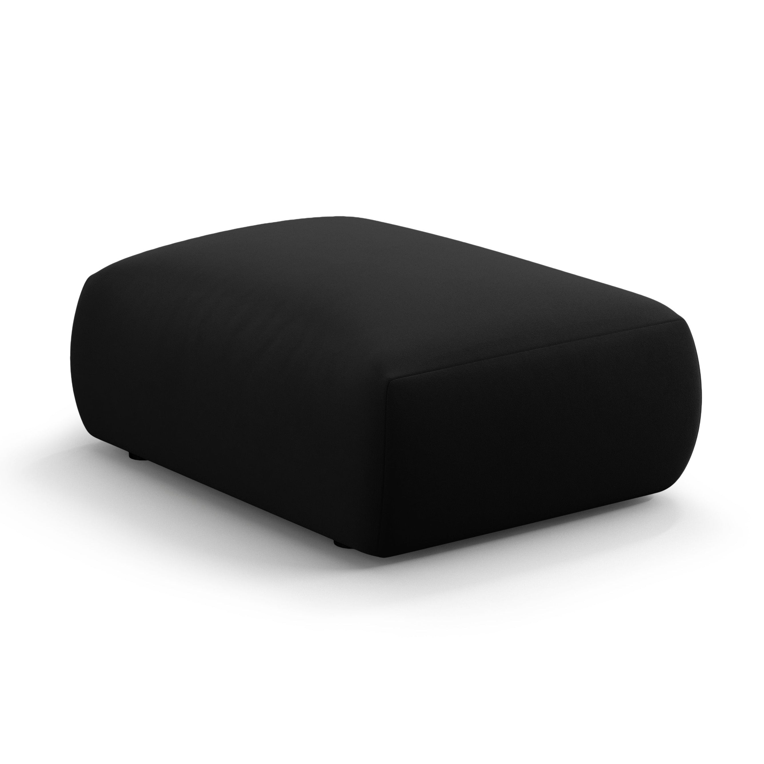 Velvet pouf MATERA black