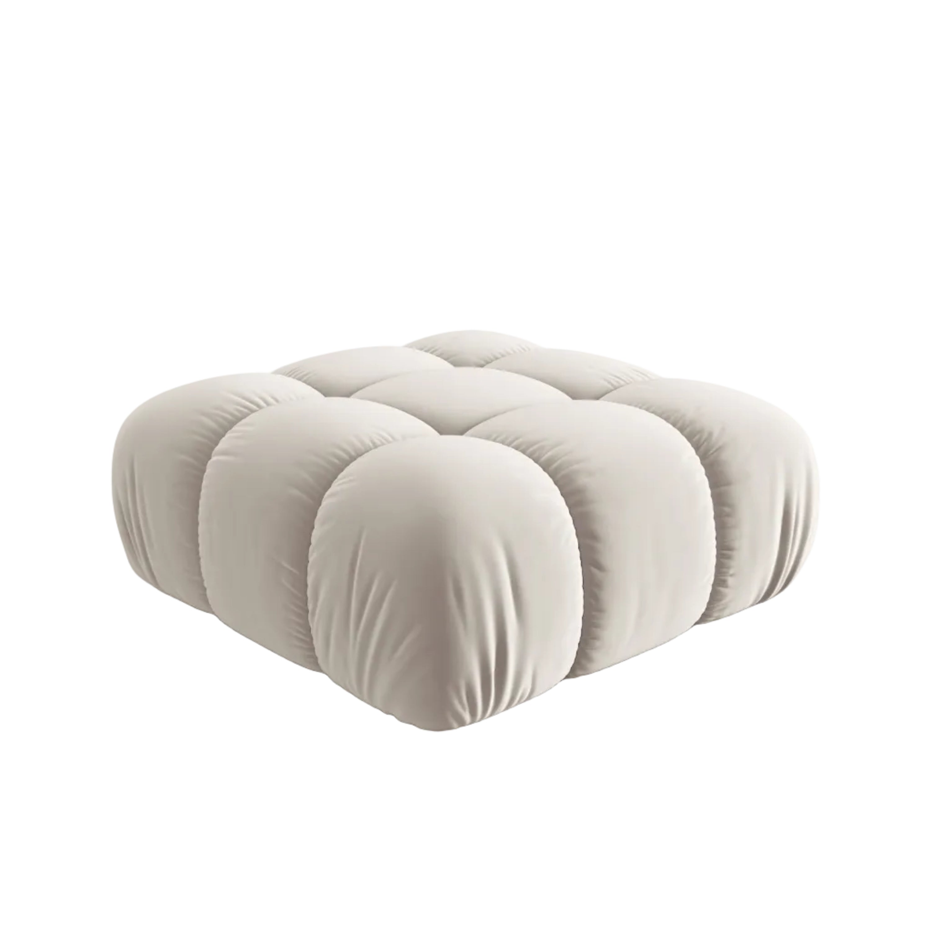Puf aksamitny CORTINA beżowy – Cosmopolitan Design