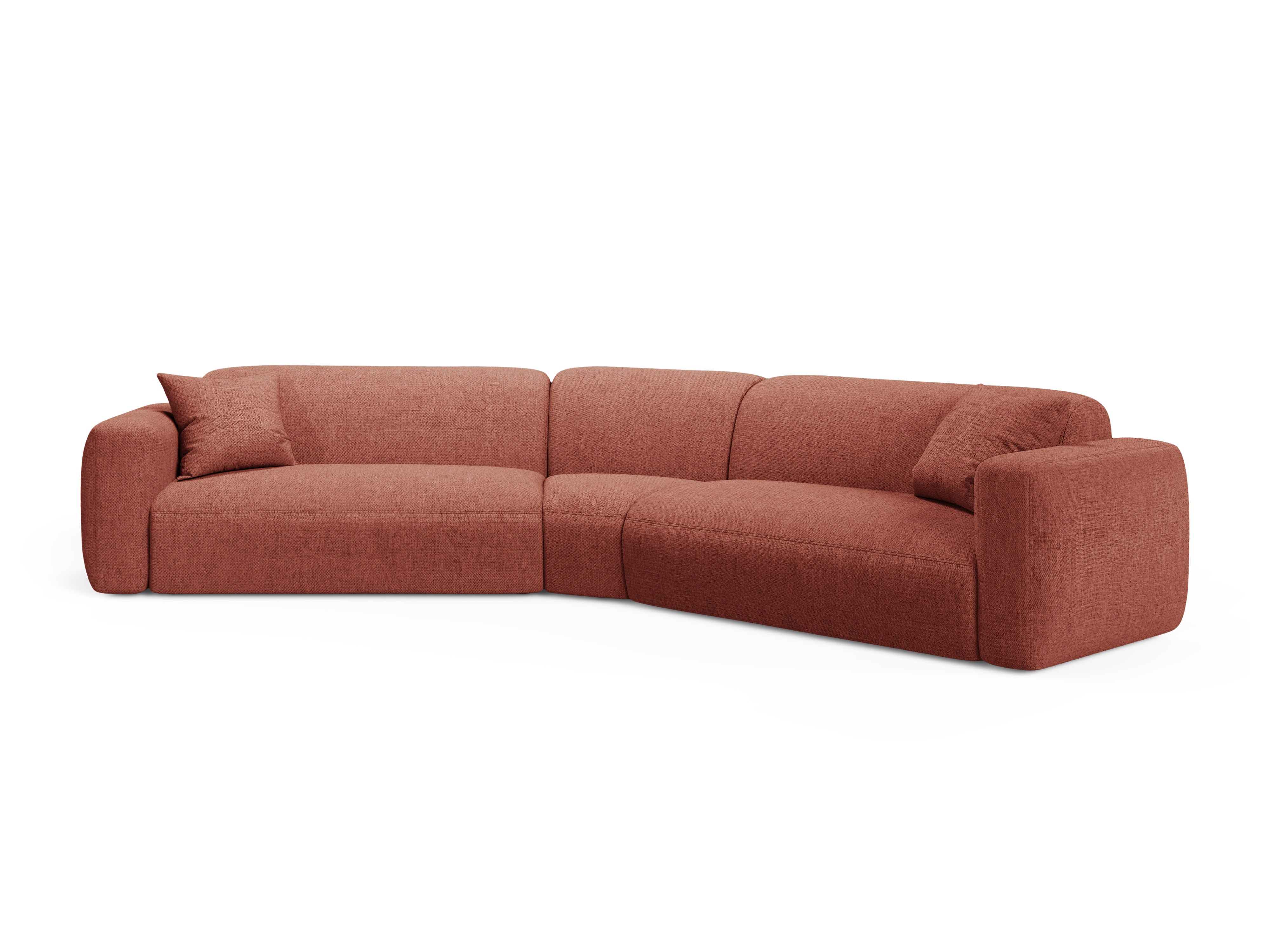 Symmetrical Corner Sofa STRINO Coral Chenille