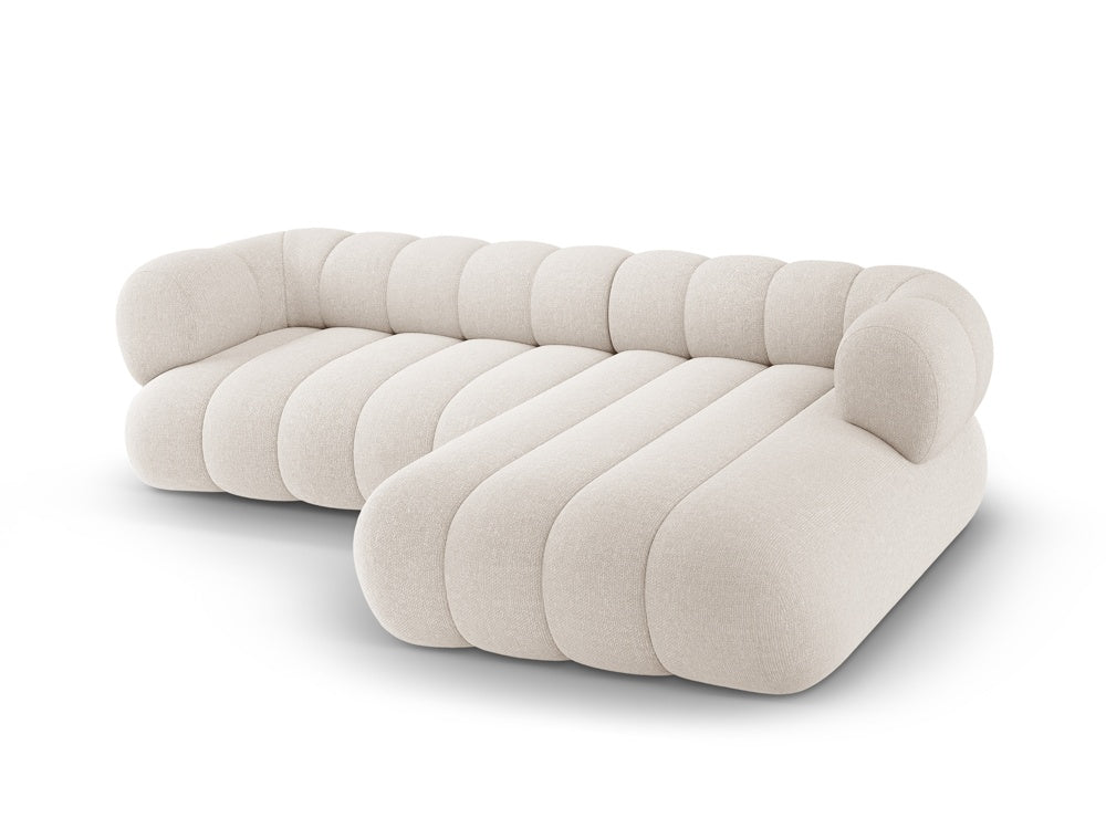 Right-facing 5-seater corner sofa KOGE cream