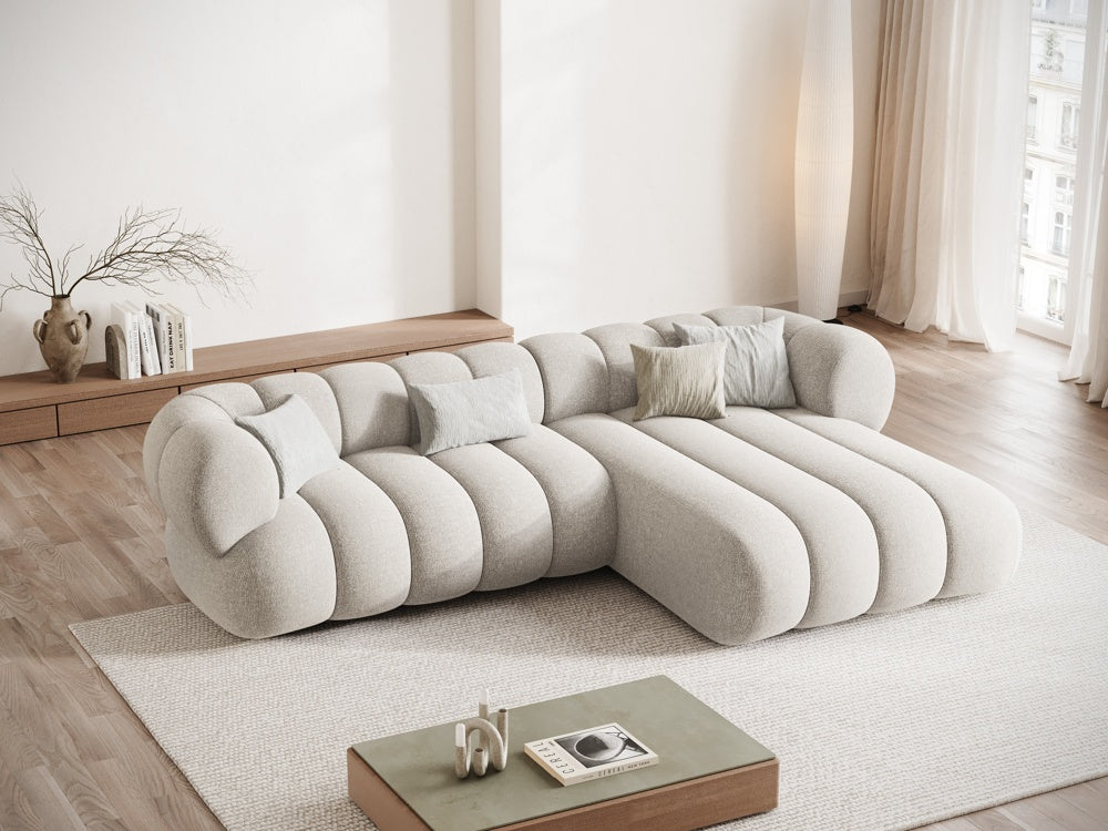 Right-facing 5-seater corner sofa KOGE cream