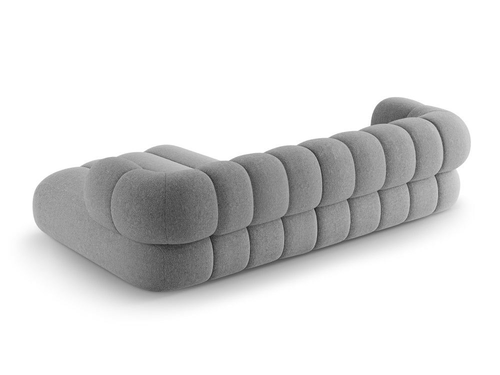 Right-facing 5-seater corner sofa KOGE light gray