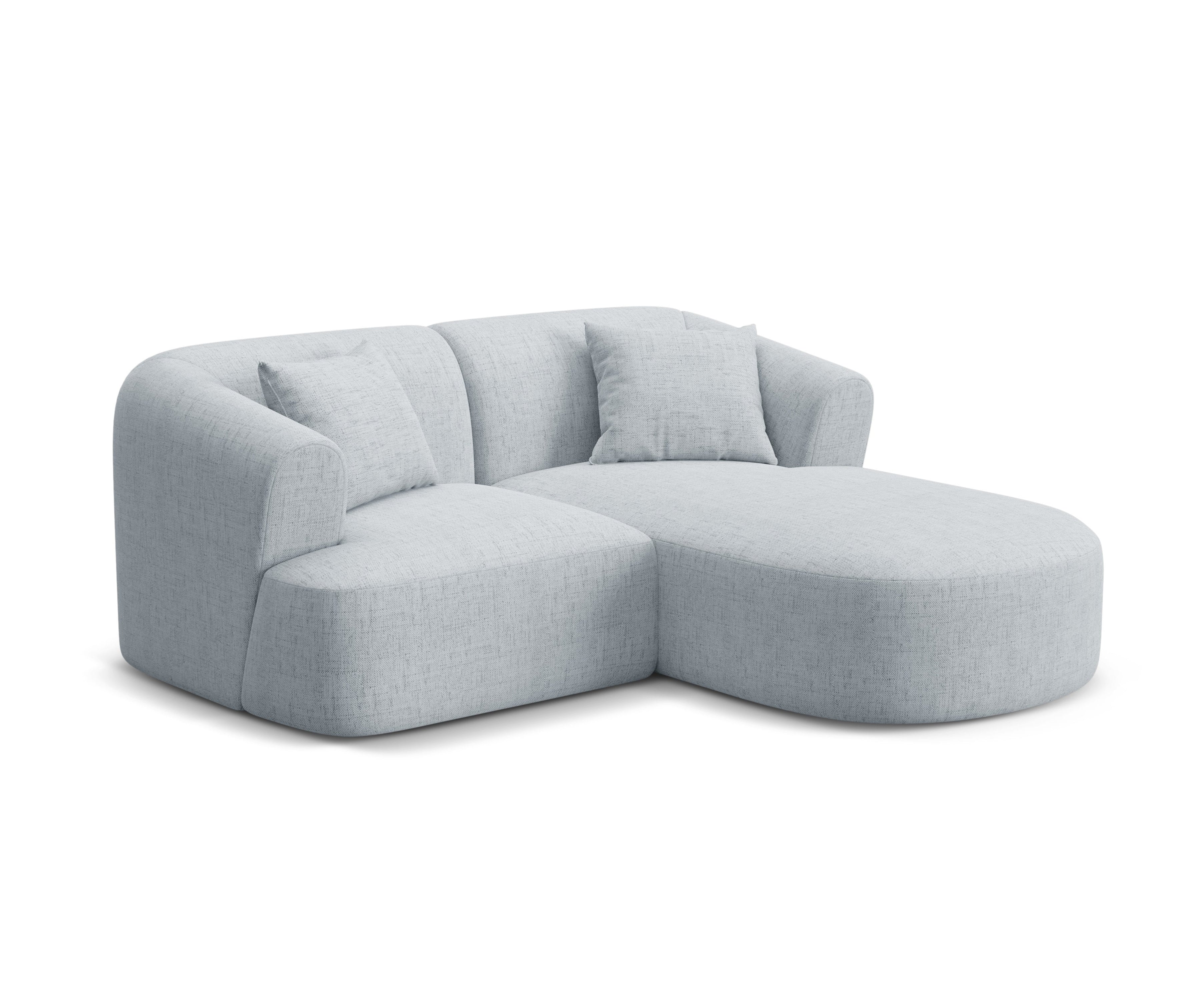 Right-facing 3-seater sofa CAMPI light gray chenille