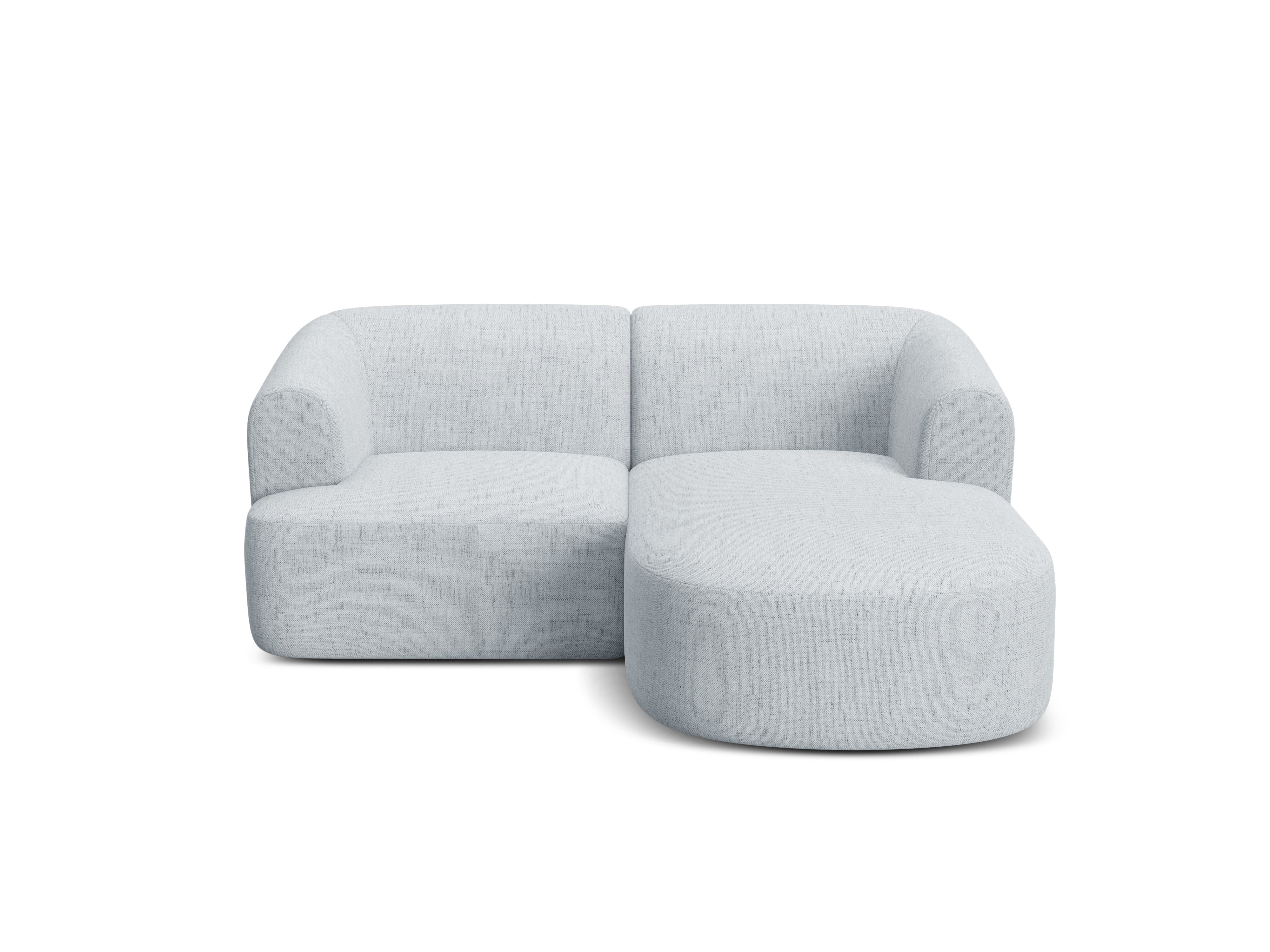 Right-facing 3-seater sofa CAMPI light gray chenille