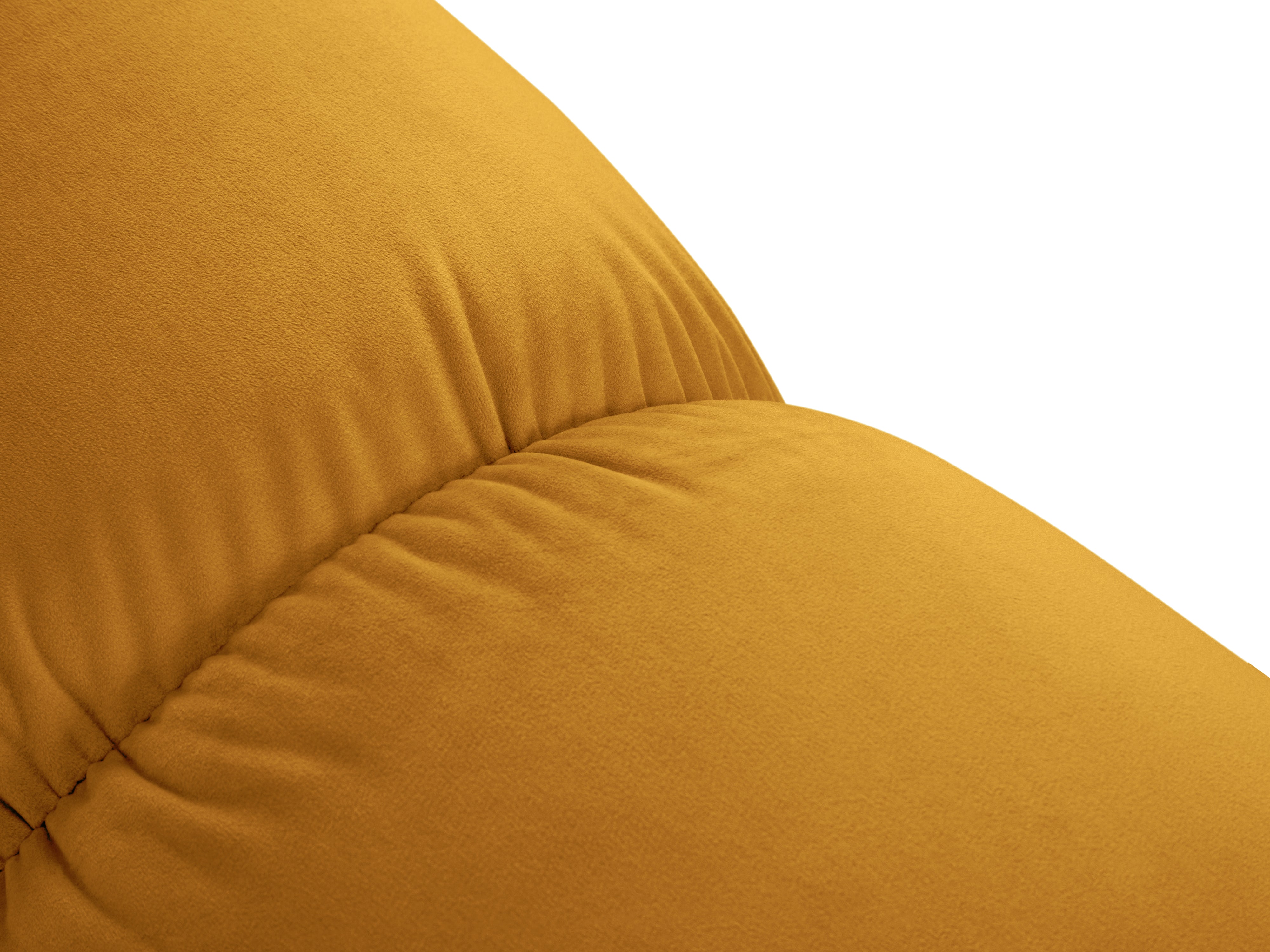 Samt-Ecksofa 3-Sitzer CORTINA gelb